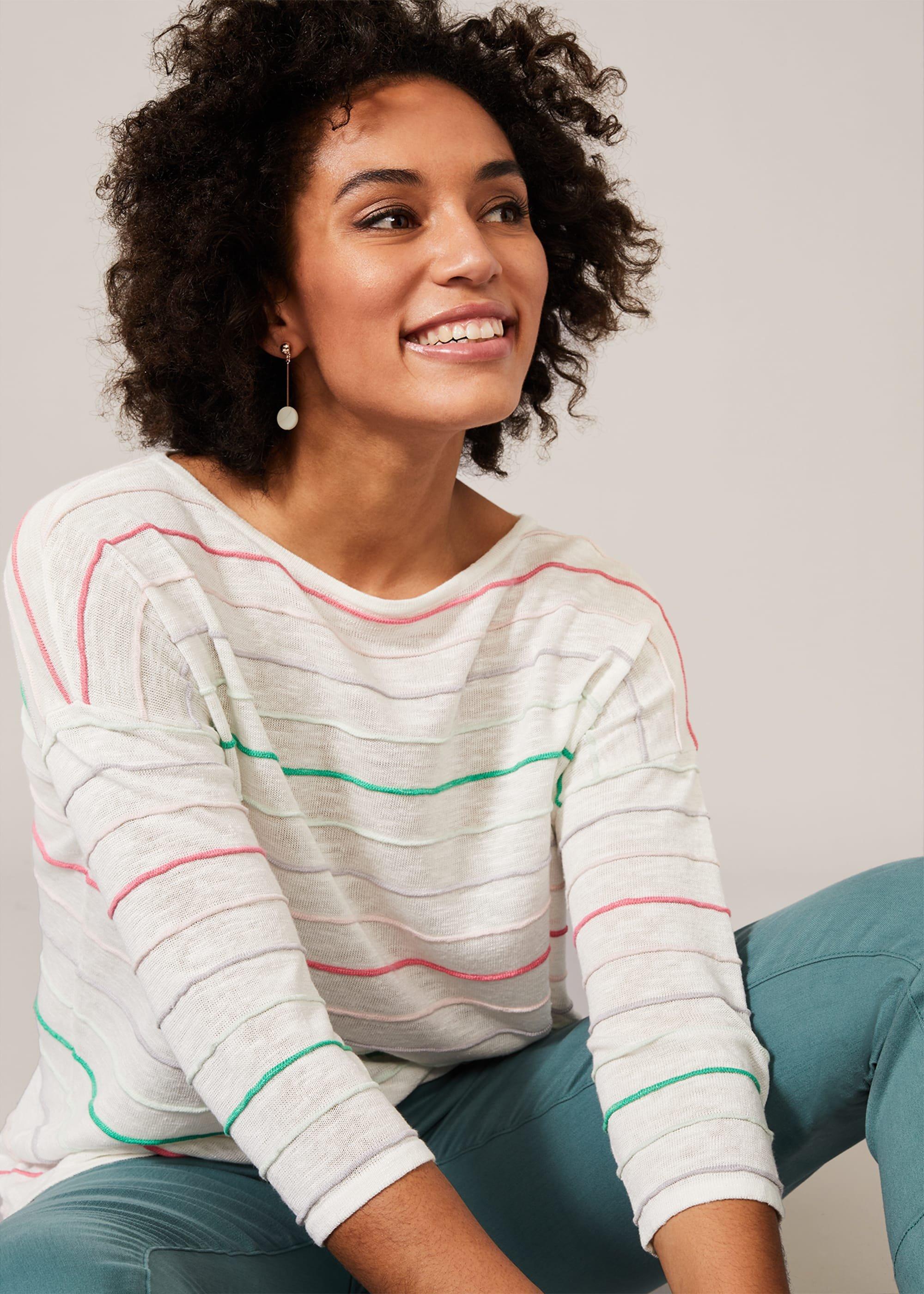 Miley Linen Ripple Knit Top