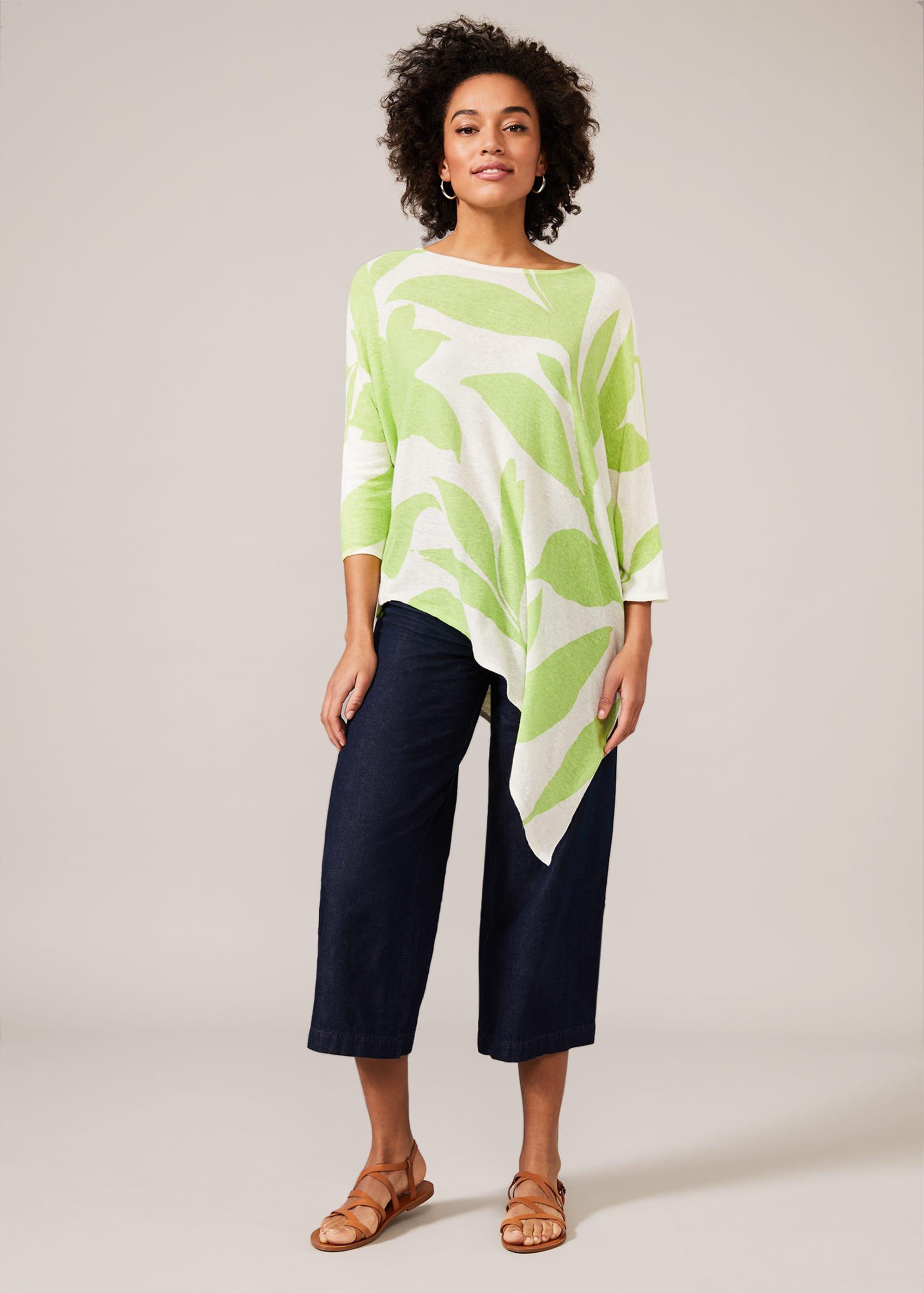 Larissa Leaf Print Knit Top