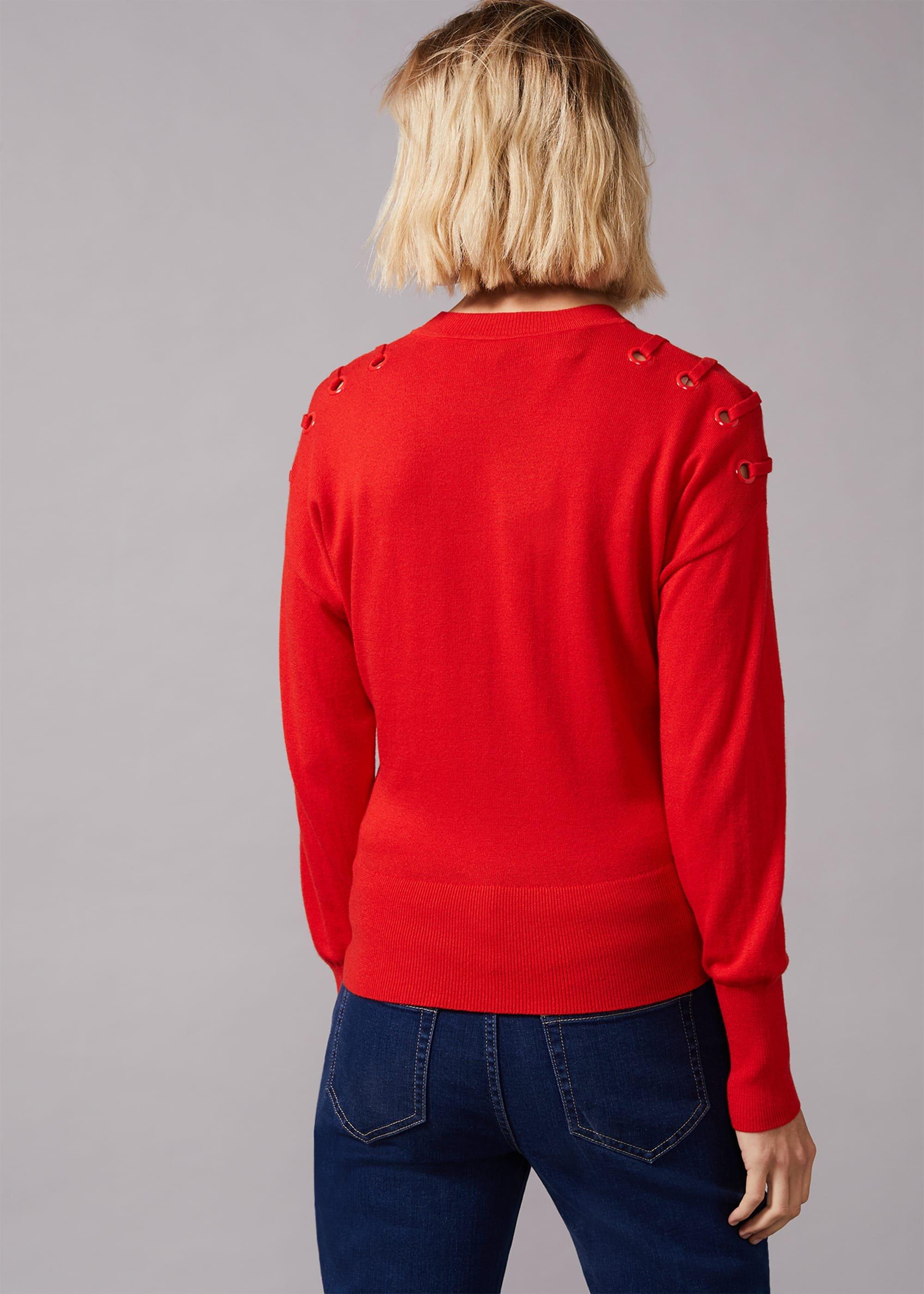 Essie Eyelet Shoulder Knit Jumper