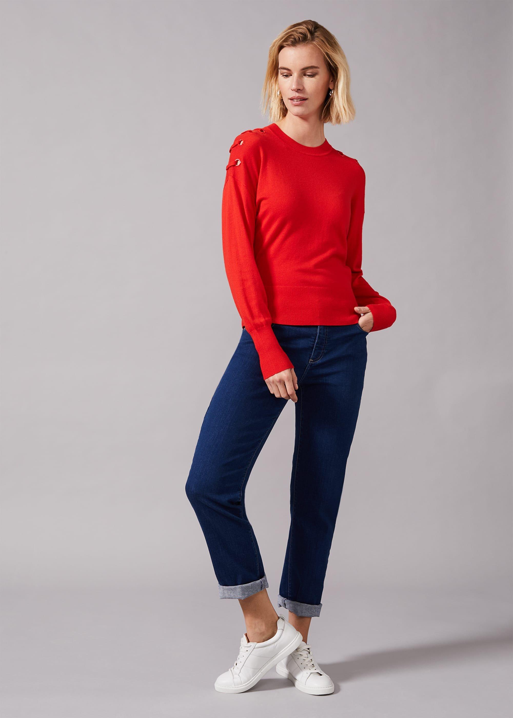 Essie Eyelet Shoulder Knit Jumper