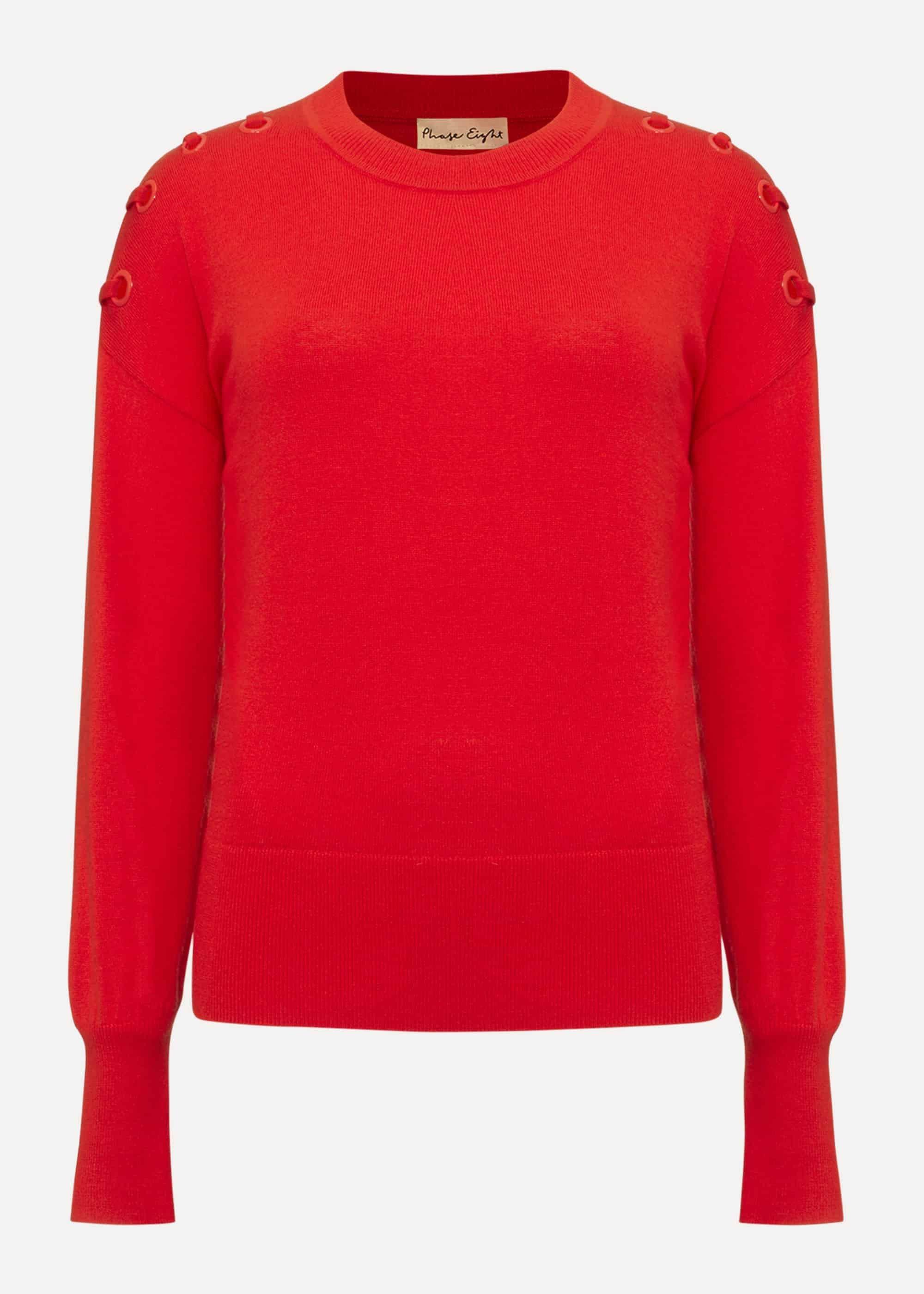 Essie Eyelet Shoulder Knit Jumper