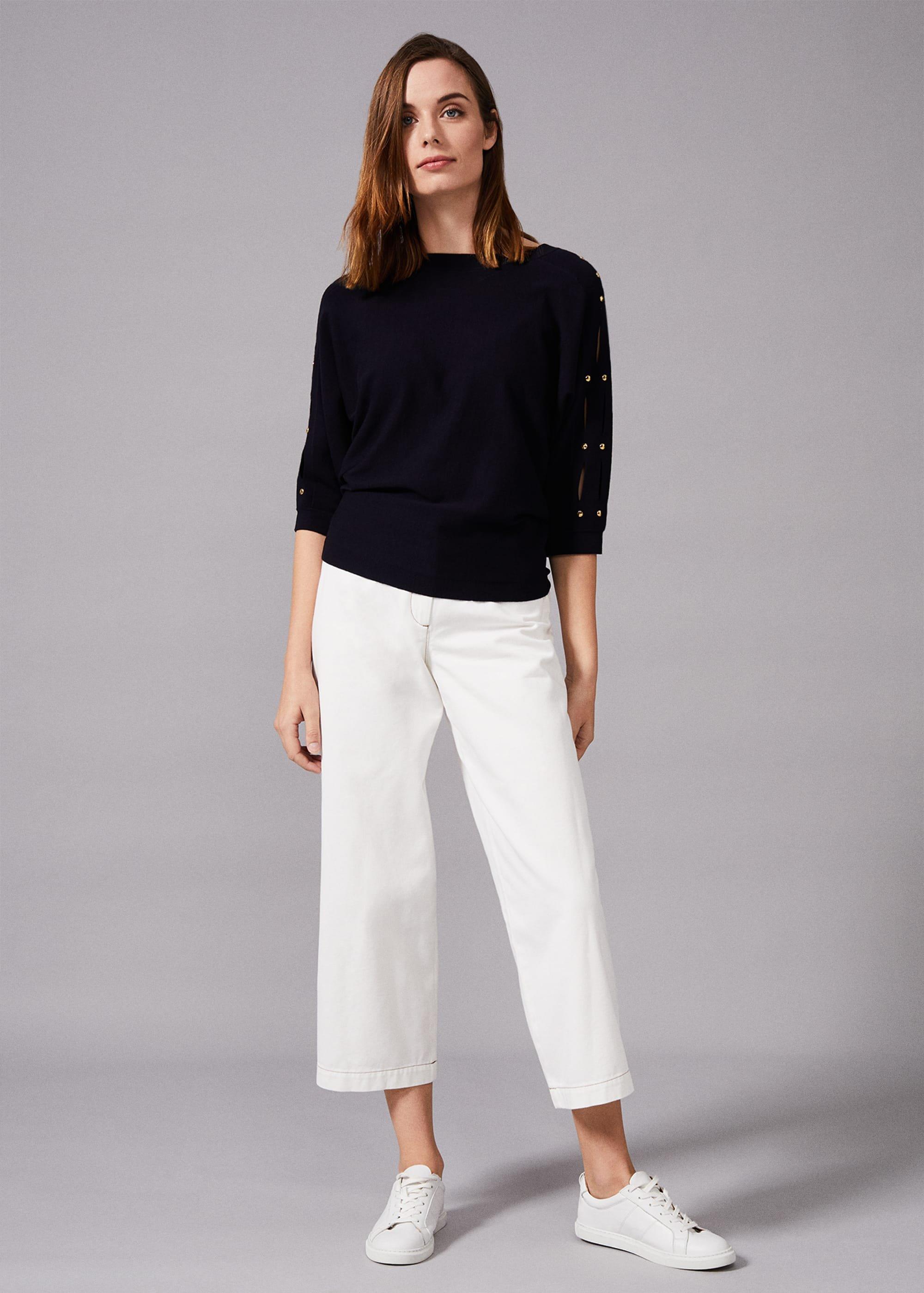 Sylvia Cutwork Sleeve Jumper