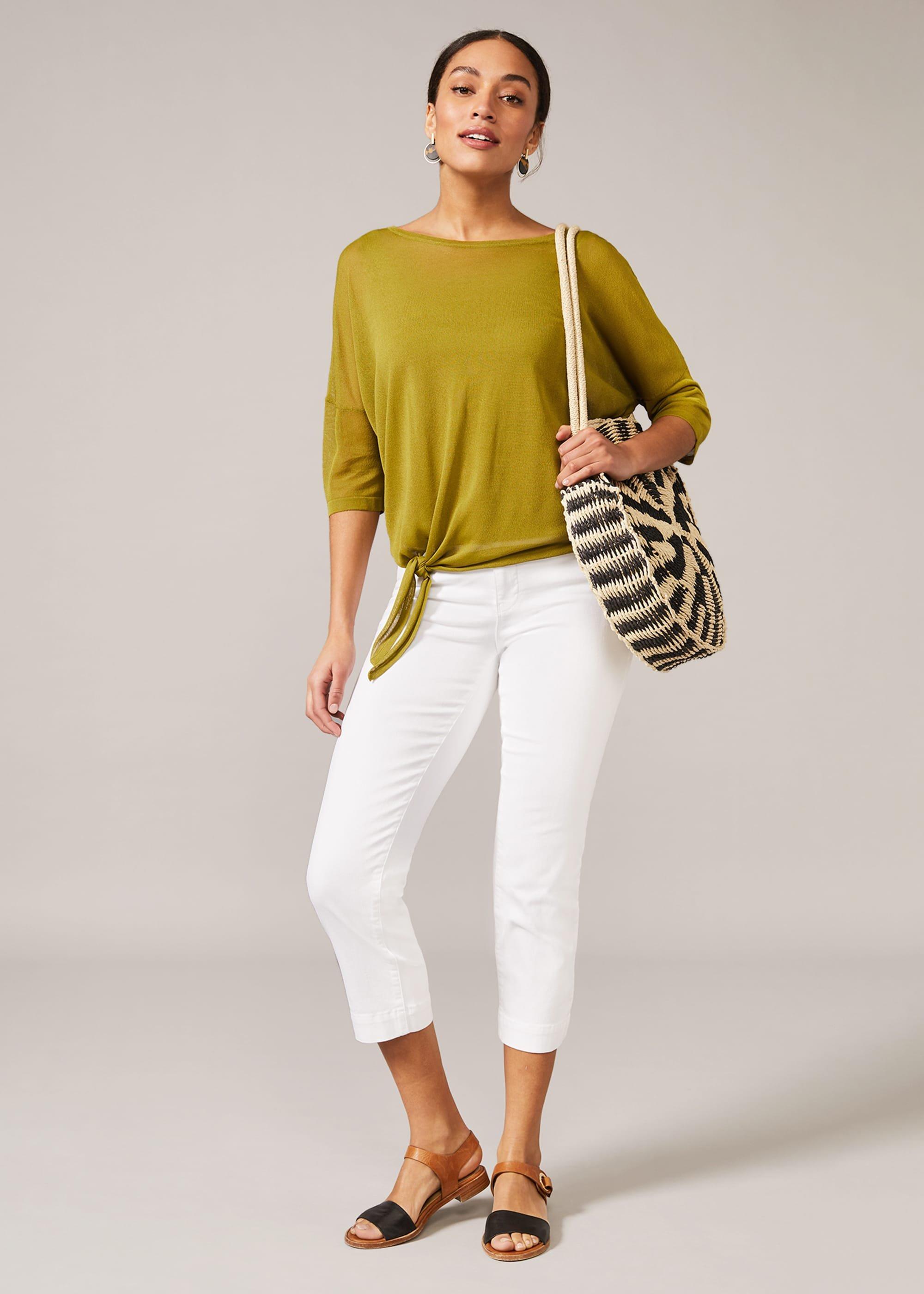 Nat Tie Side Knit Top