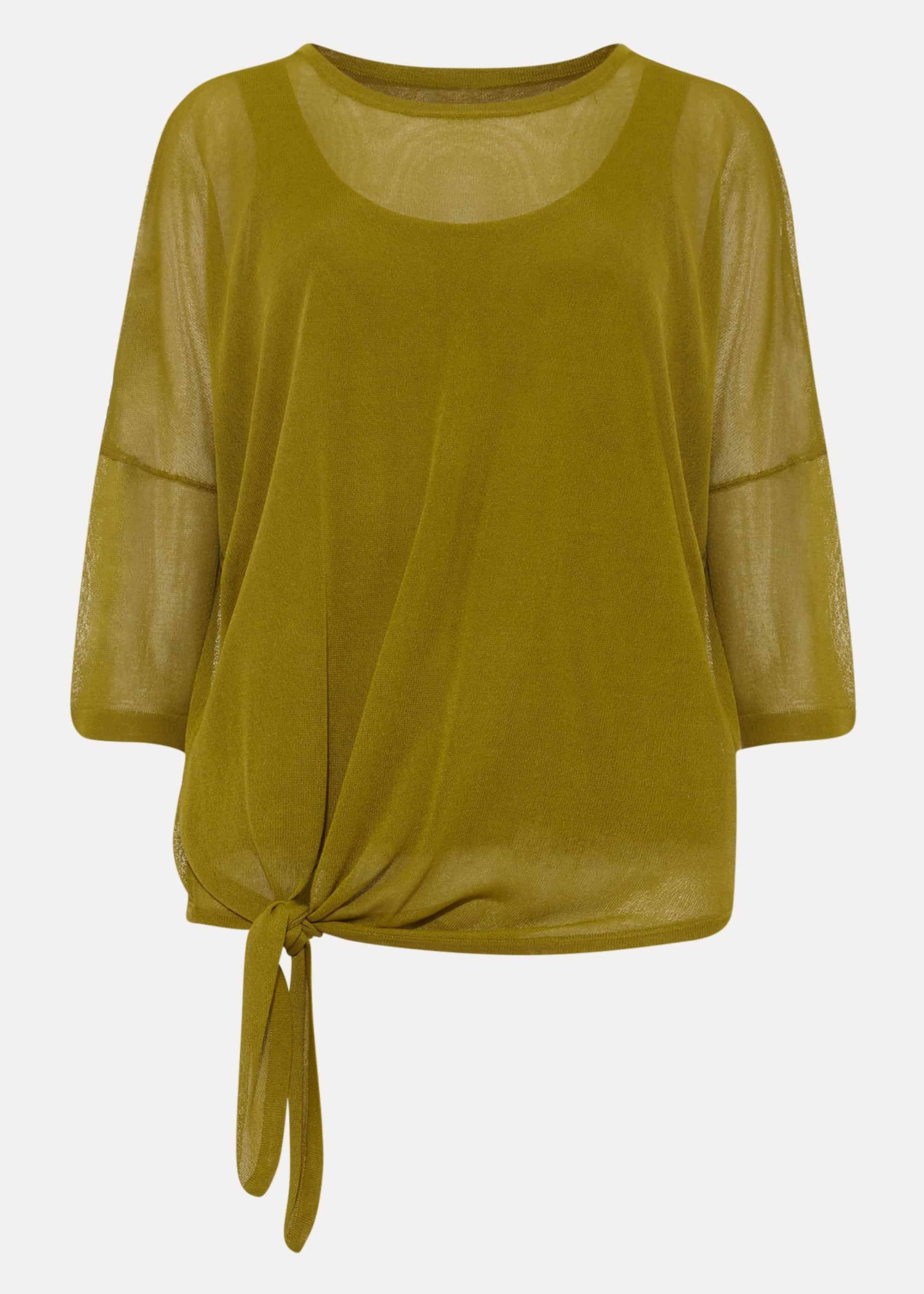 Nat Tie Side Knit Top