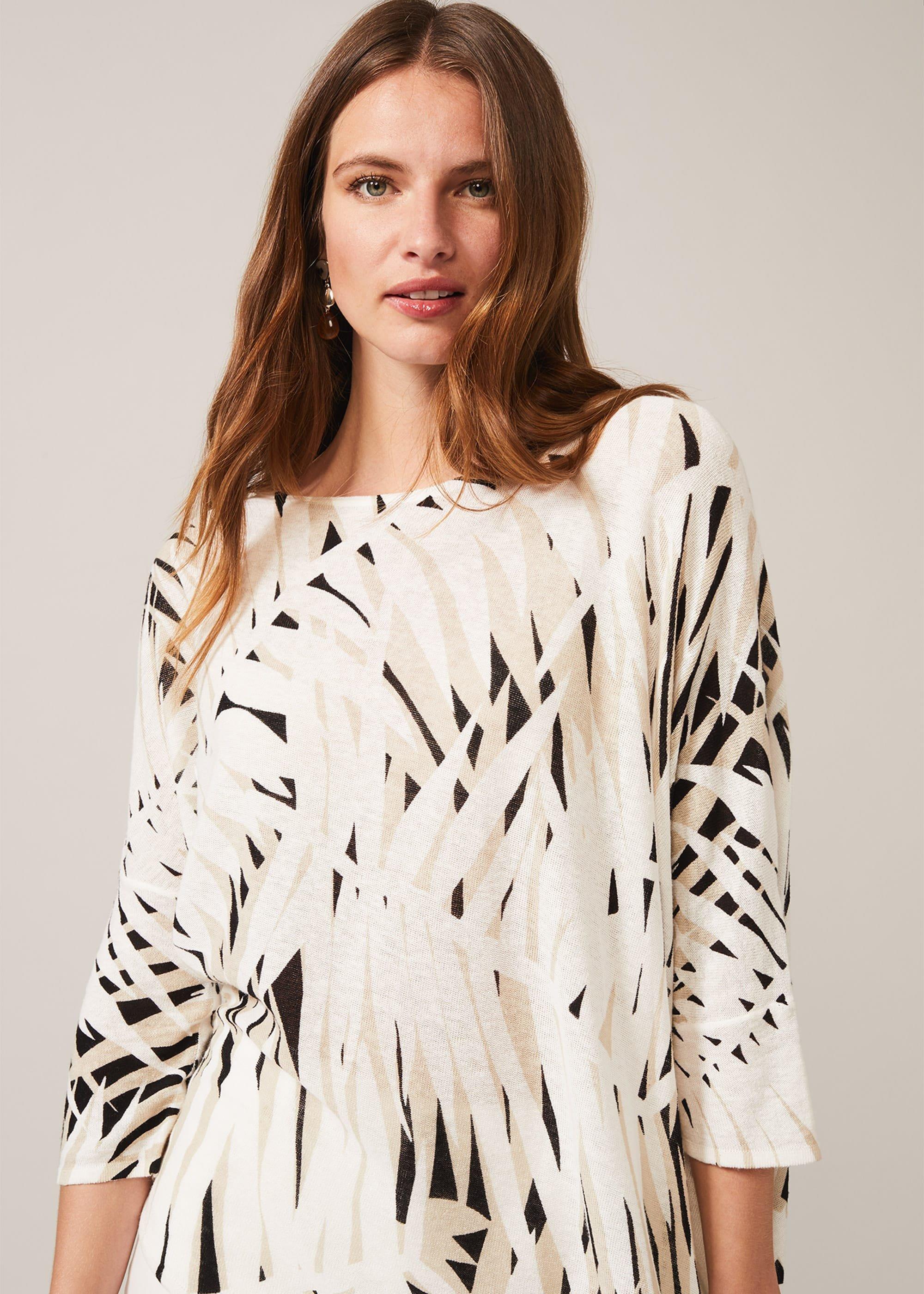Sabrah Shadow Palm Print Knit