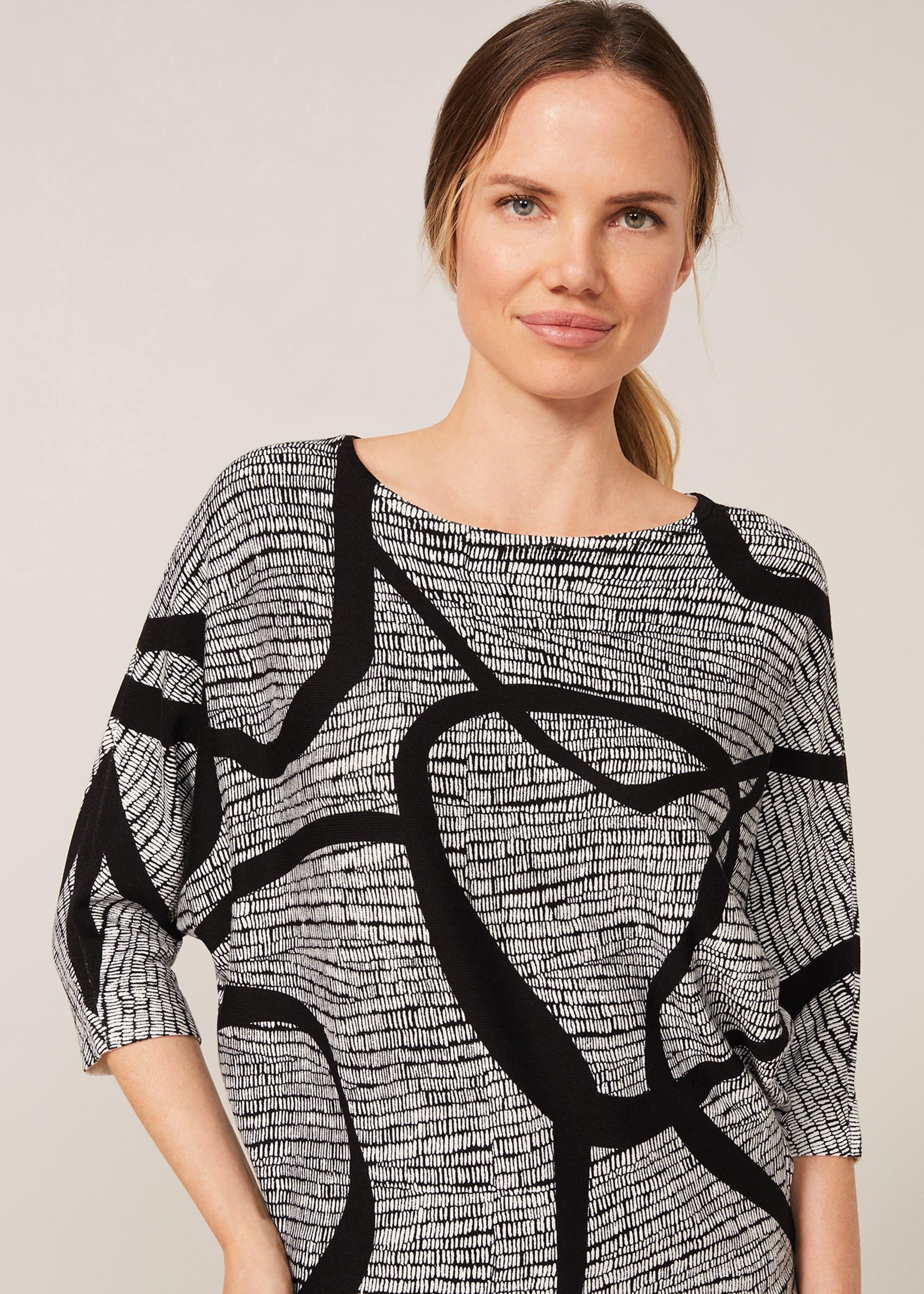 Emely Loop Print Knit Top