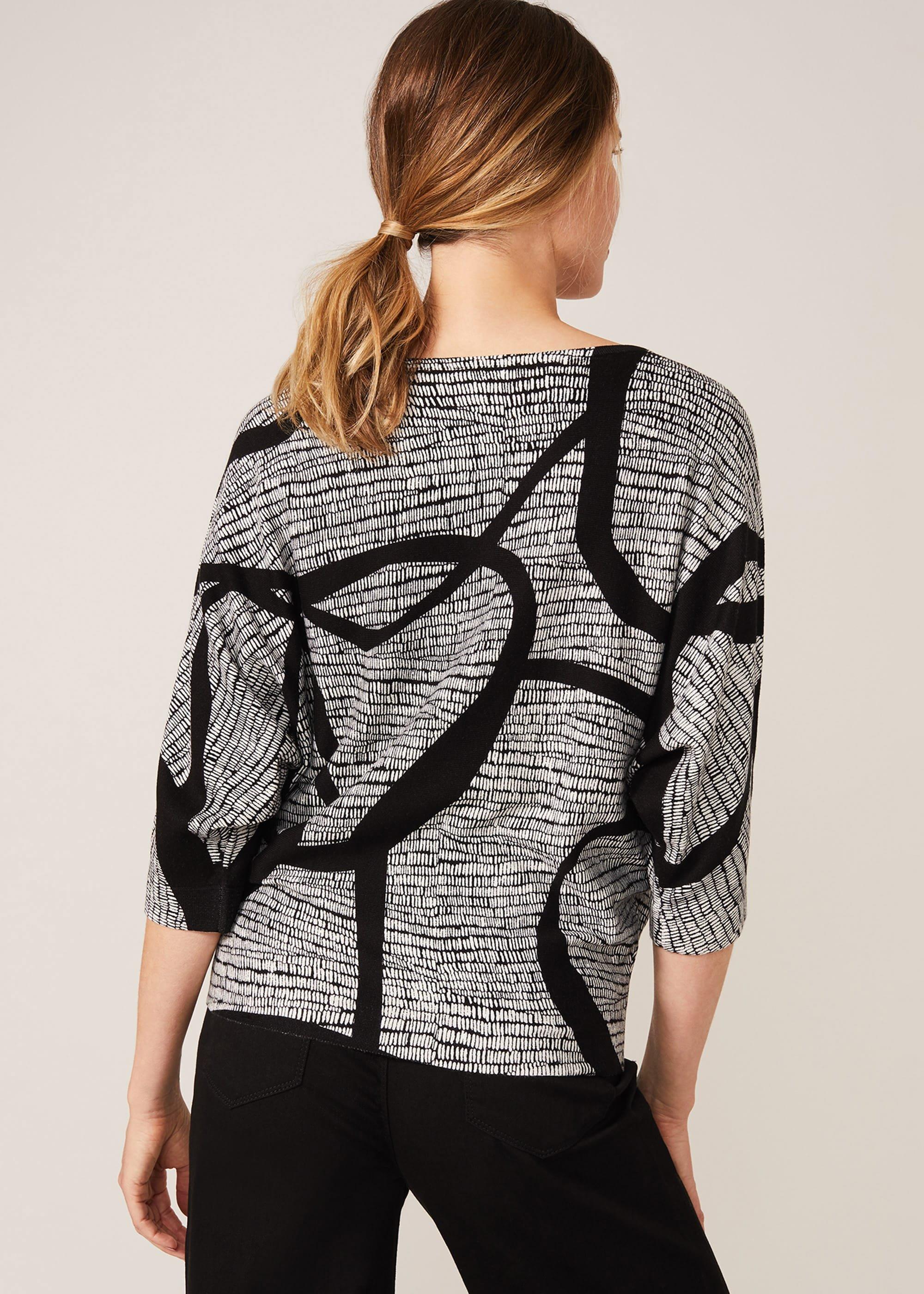 Emely Loop Print Knit Top