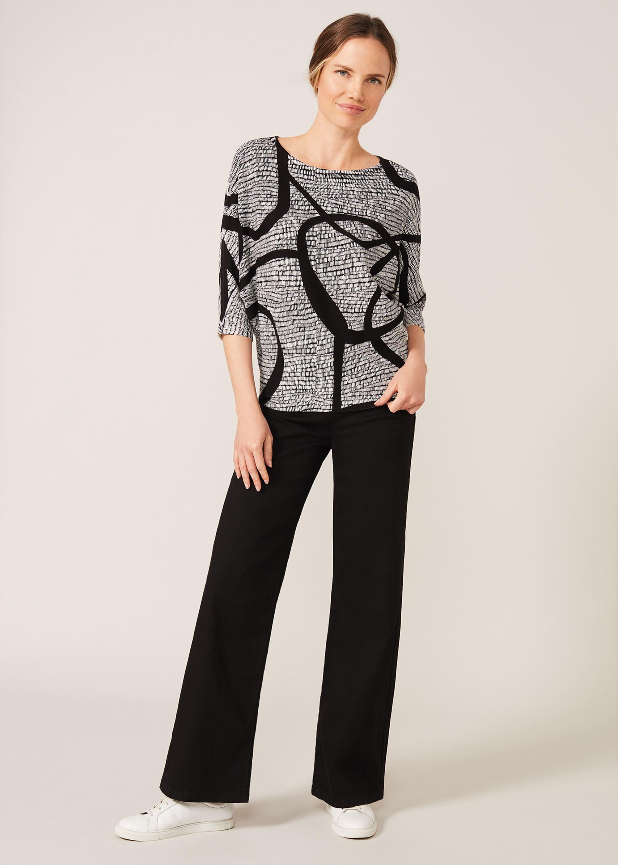 Emely Loop Print Knit Top