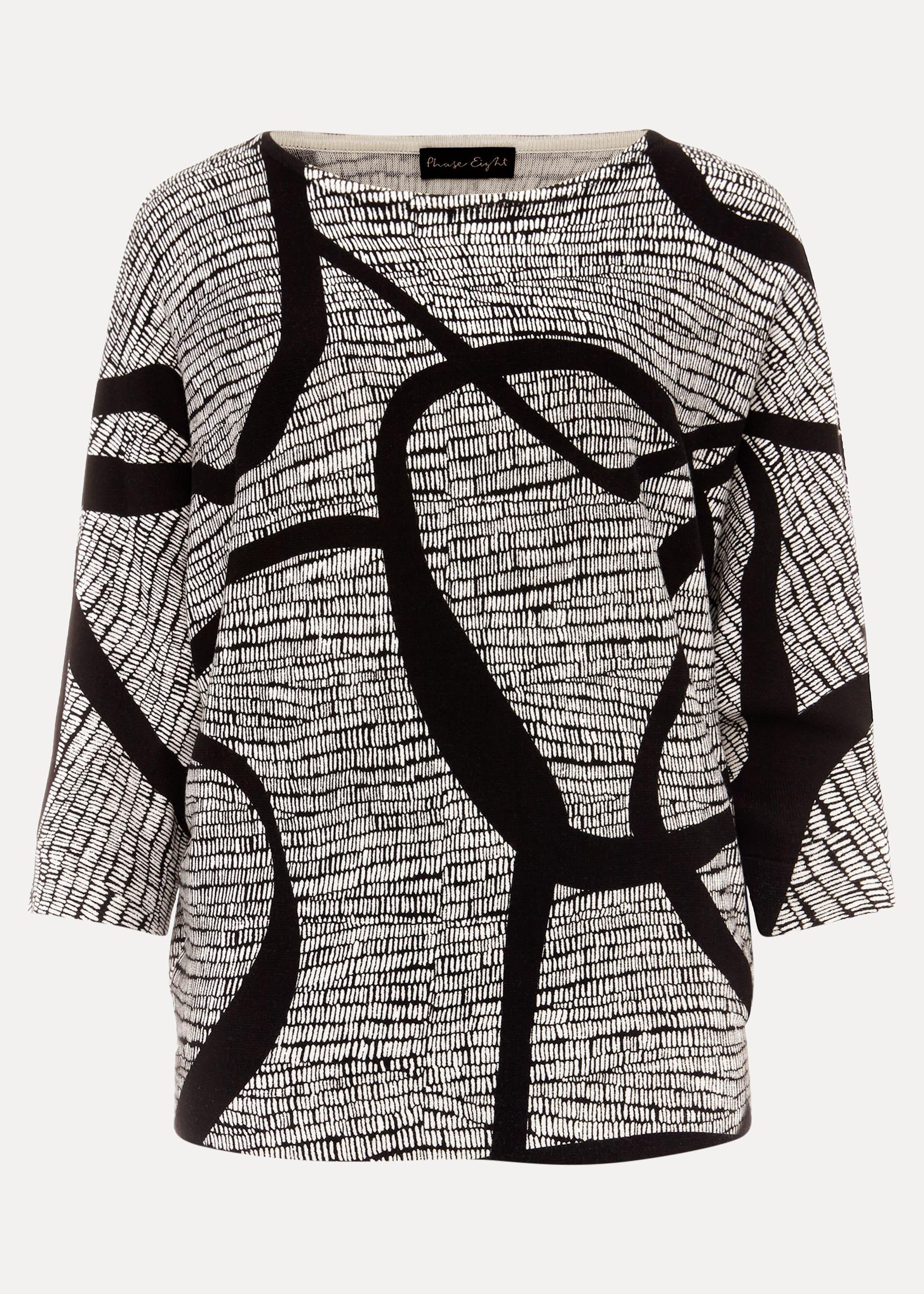 Emely Loop Print Knit Top
