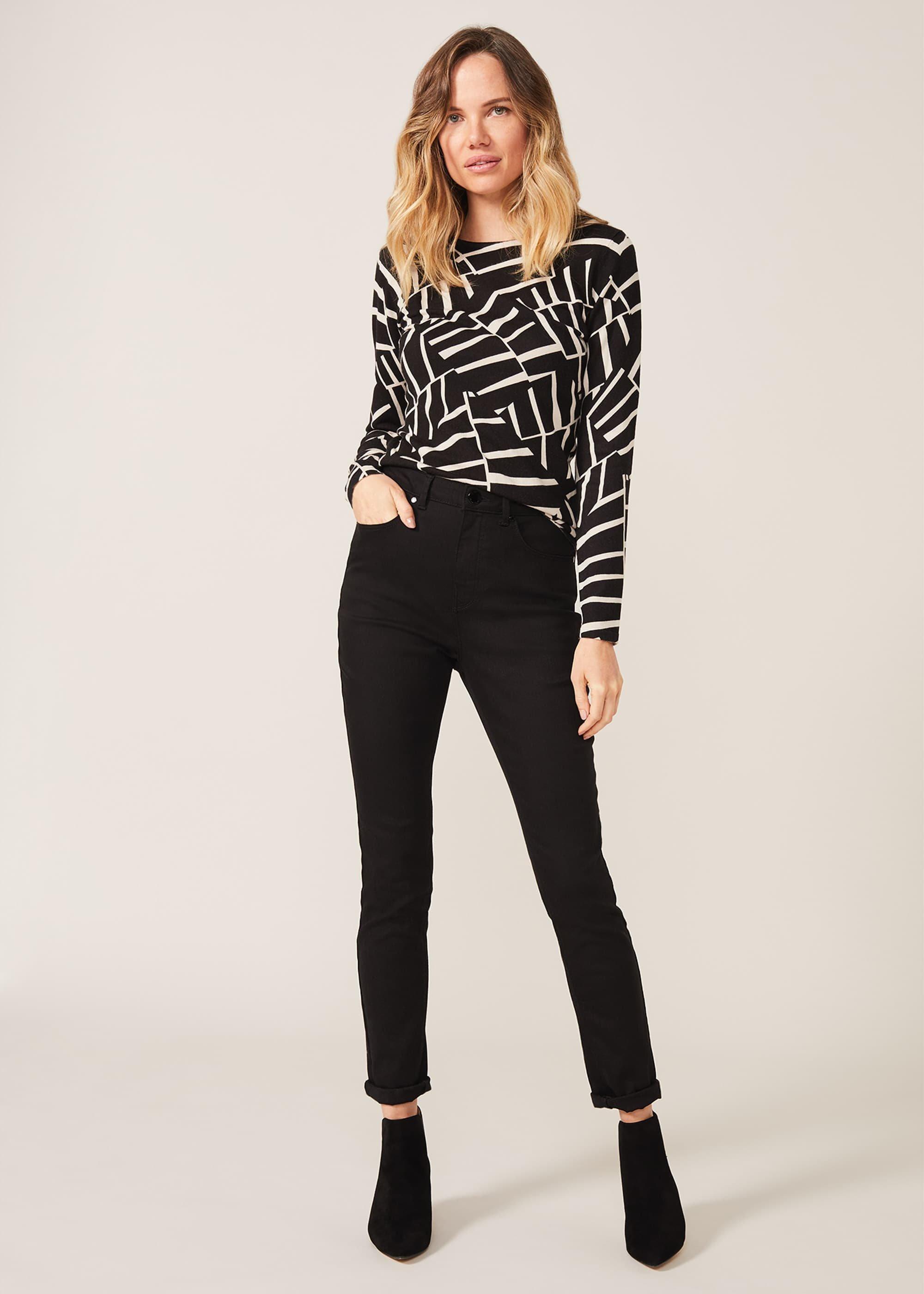 Lotte Abstract Print Knit Top