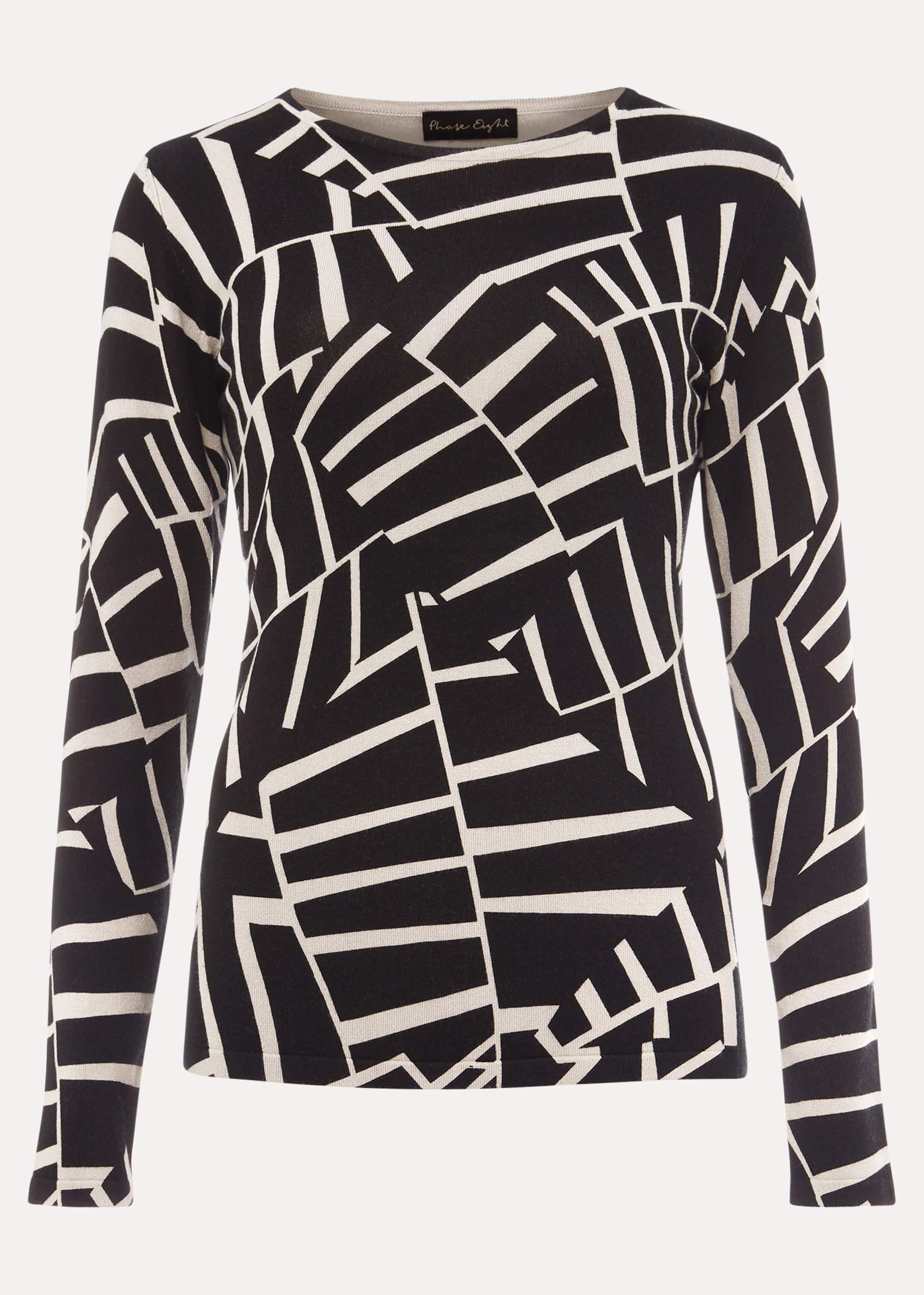 Lotte Abstract Print Knit Top