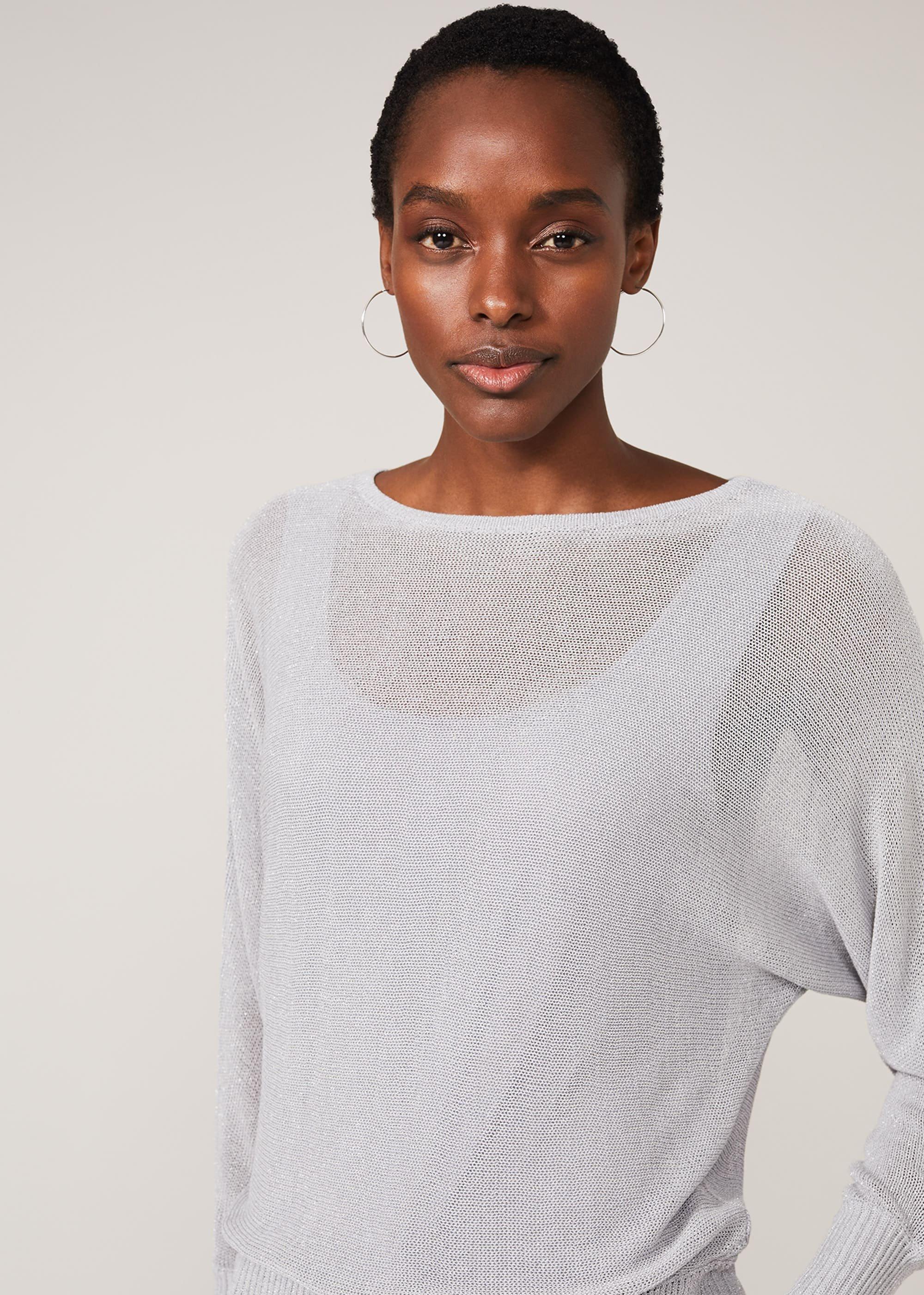 Eydie Metallic Knit Top
