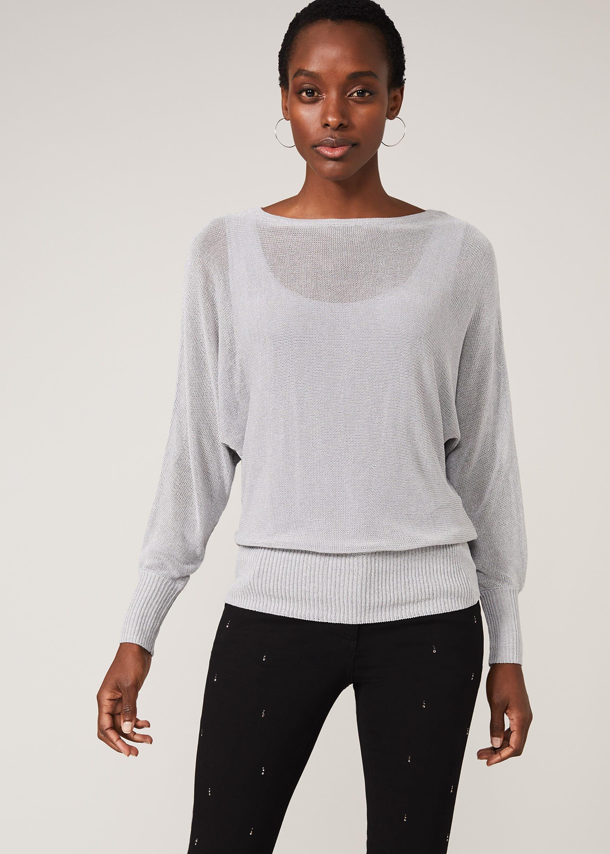 Eydie Metallic Knit Top