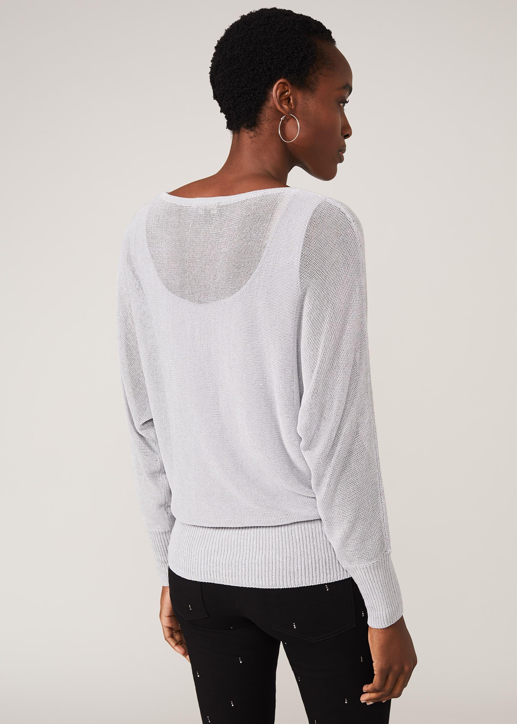 Eydie Metallic Knit Top