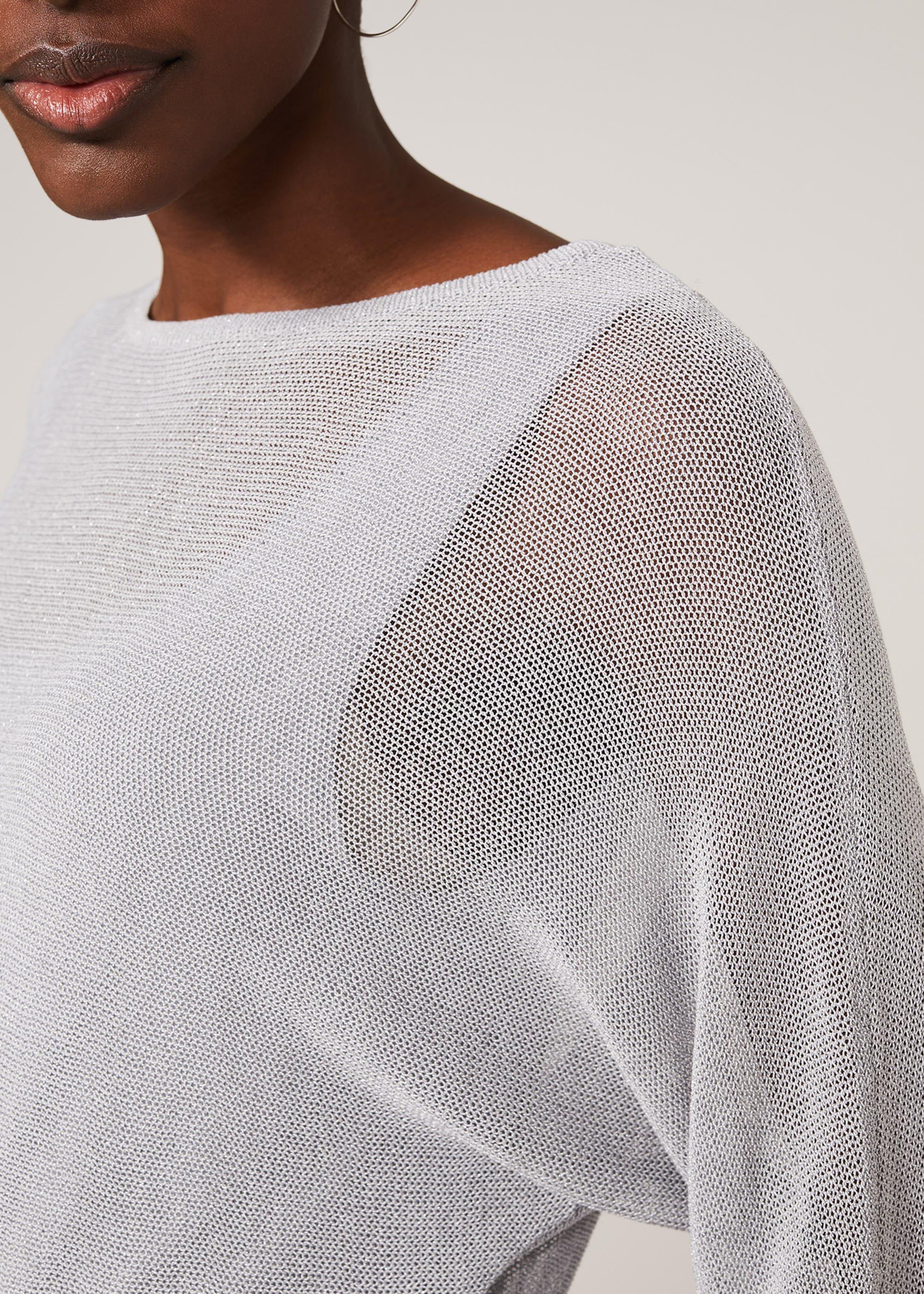 Eydie Metallic Knit Top
