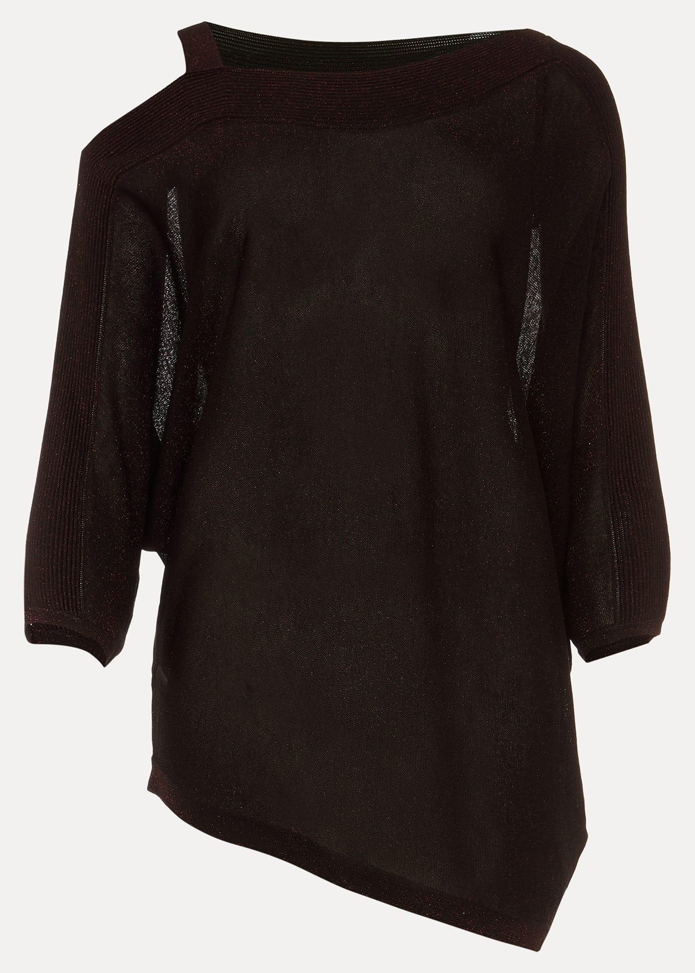 Aine Shimmer One Shoulder Knit Top