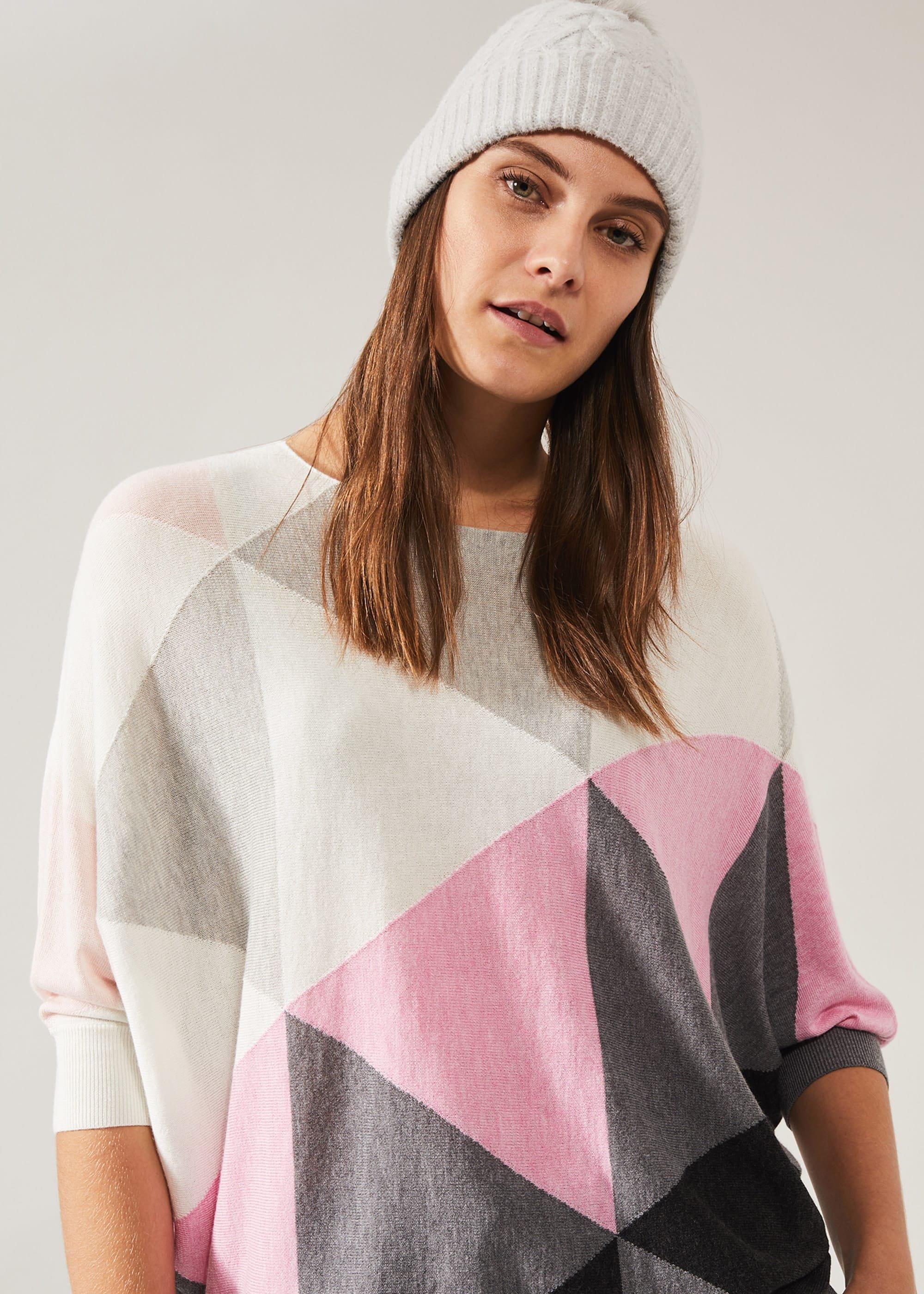 Becca Triangle Print Knit Top