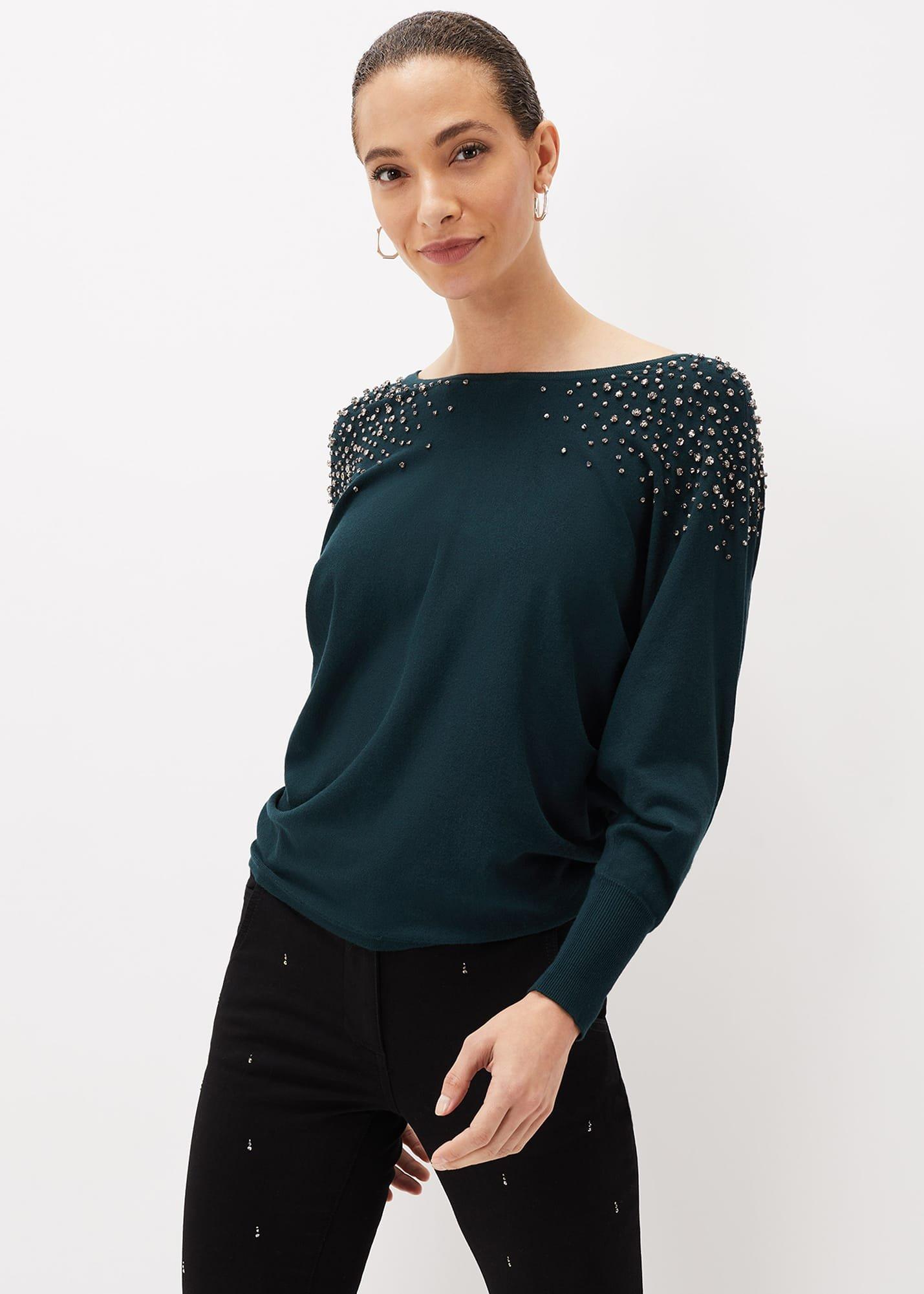 Bernarda Embellished Shoulder Jumper