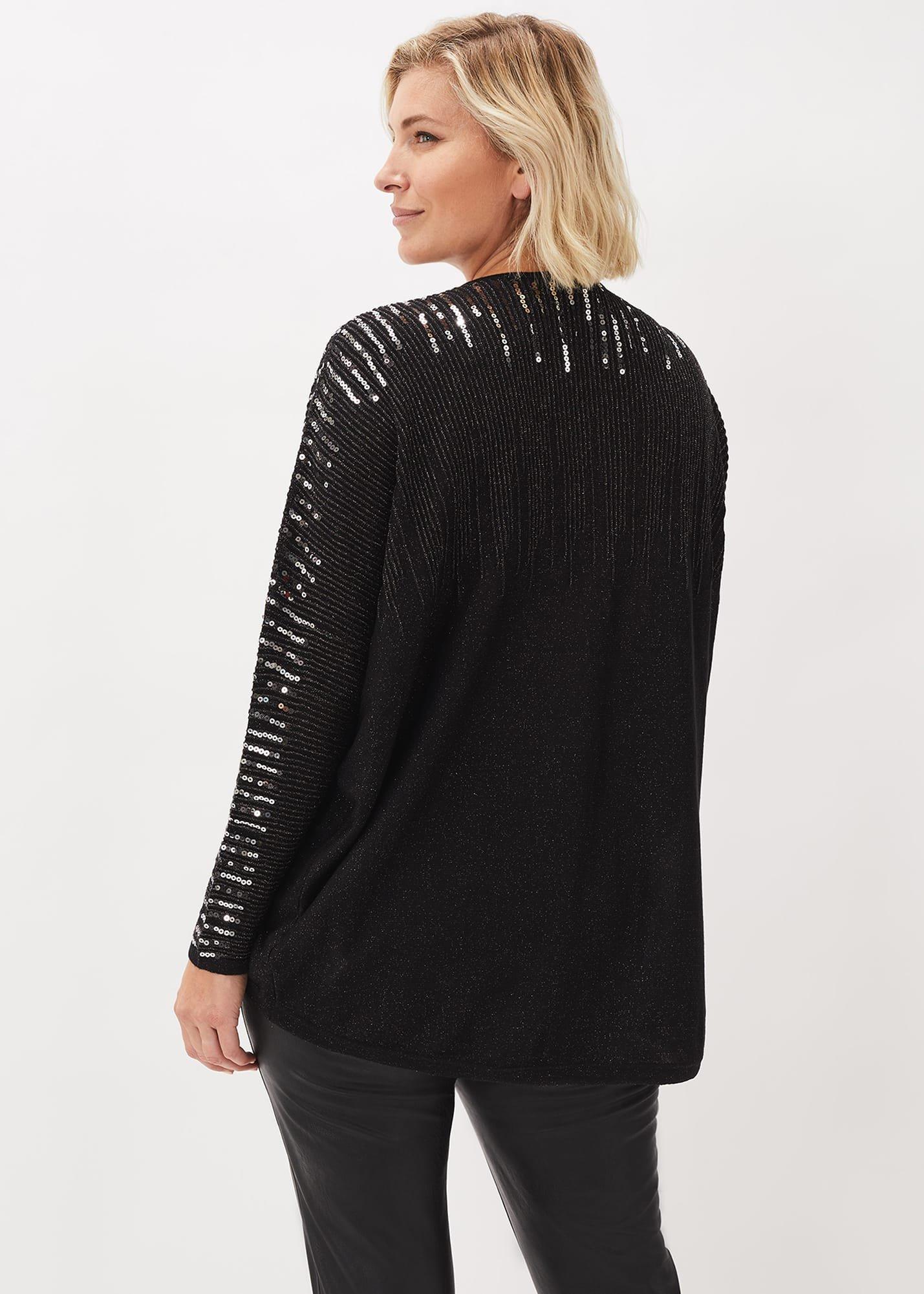 Jouri Sequin Shimmer Knit Top