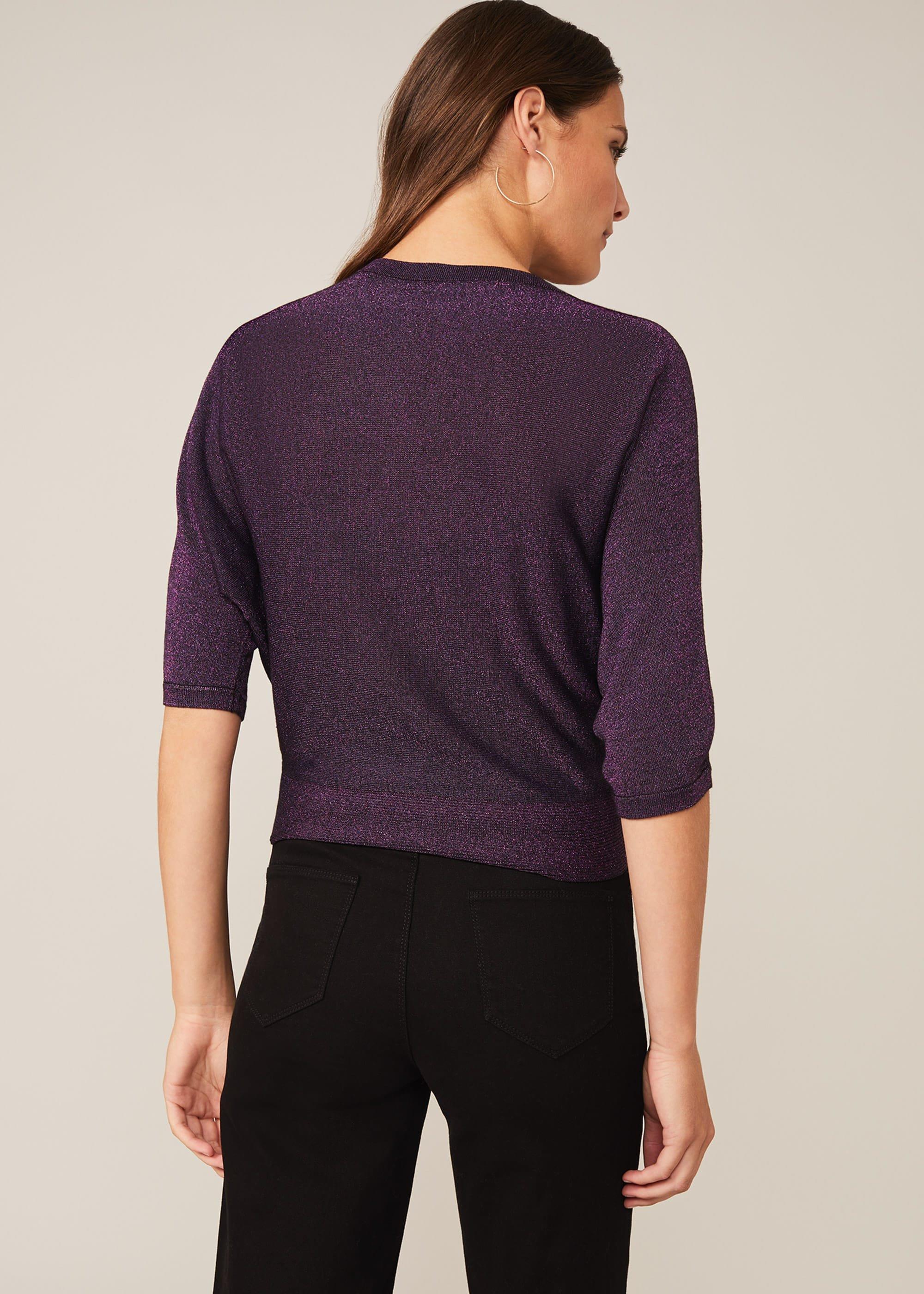 Harper Shimmer Wrap Knit Top