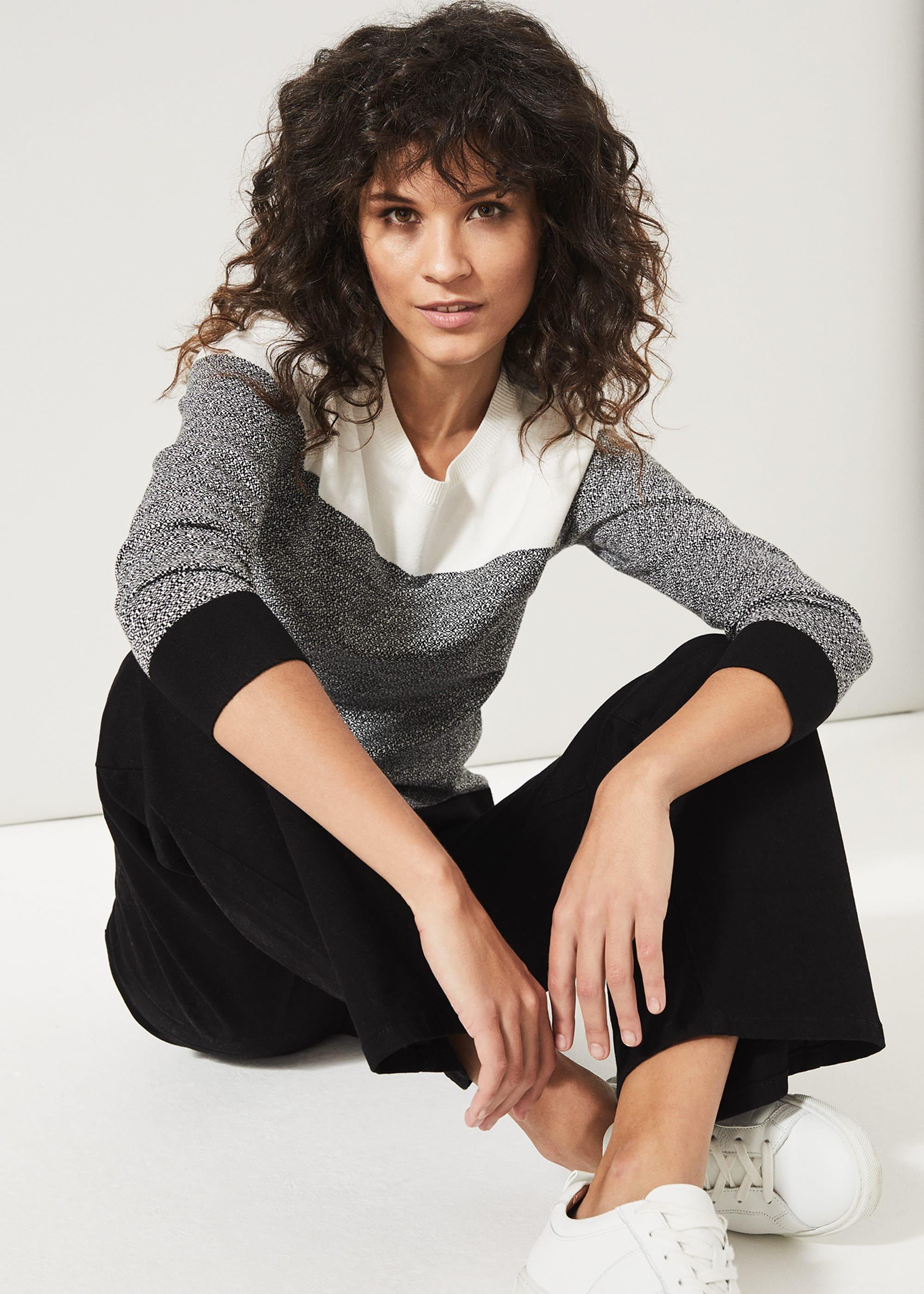 Jaliyah Jacquard Panel Knit Top
