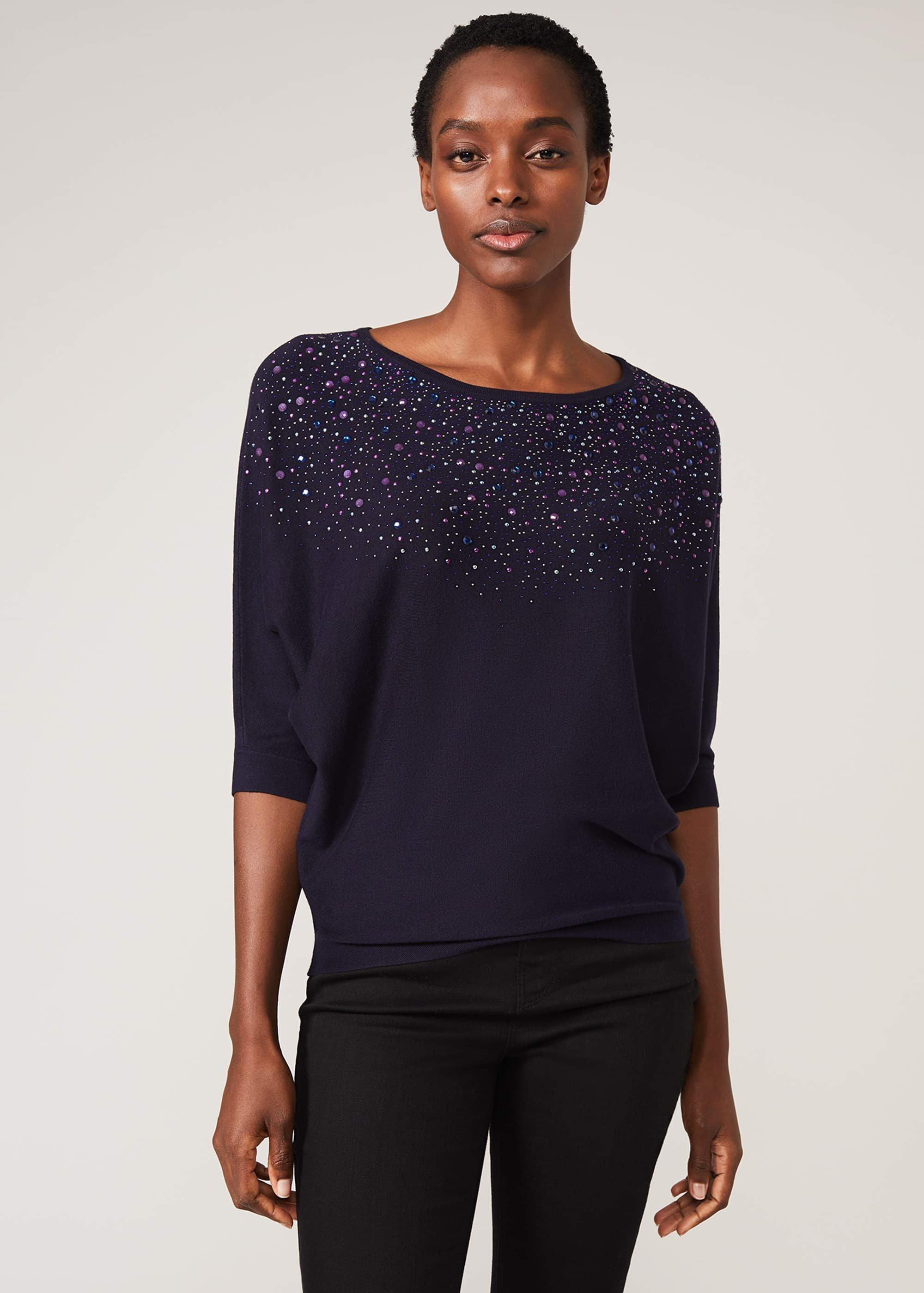 Cristine Embellished Knit Top