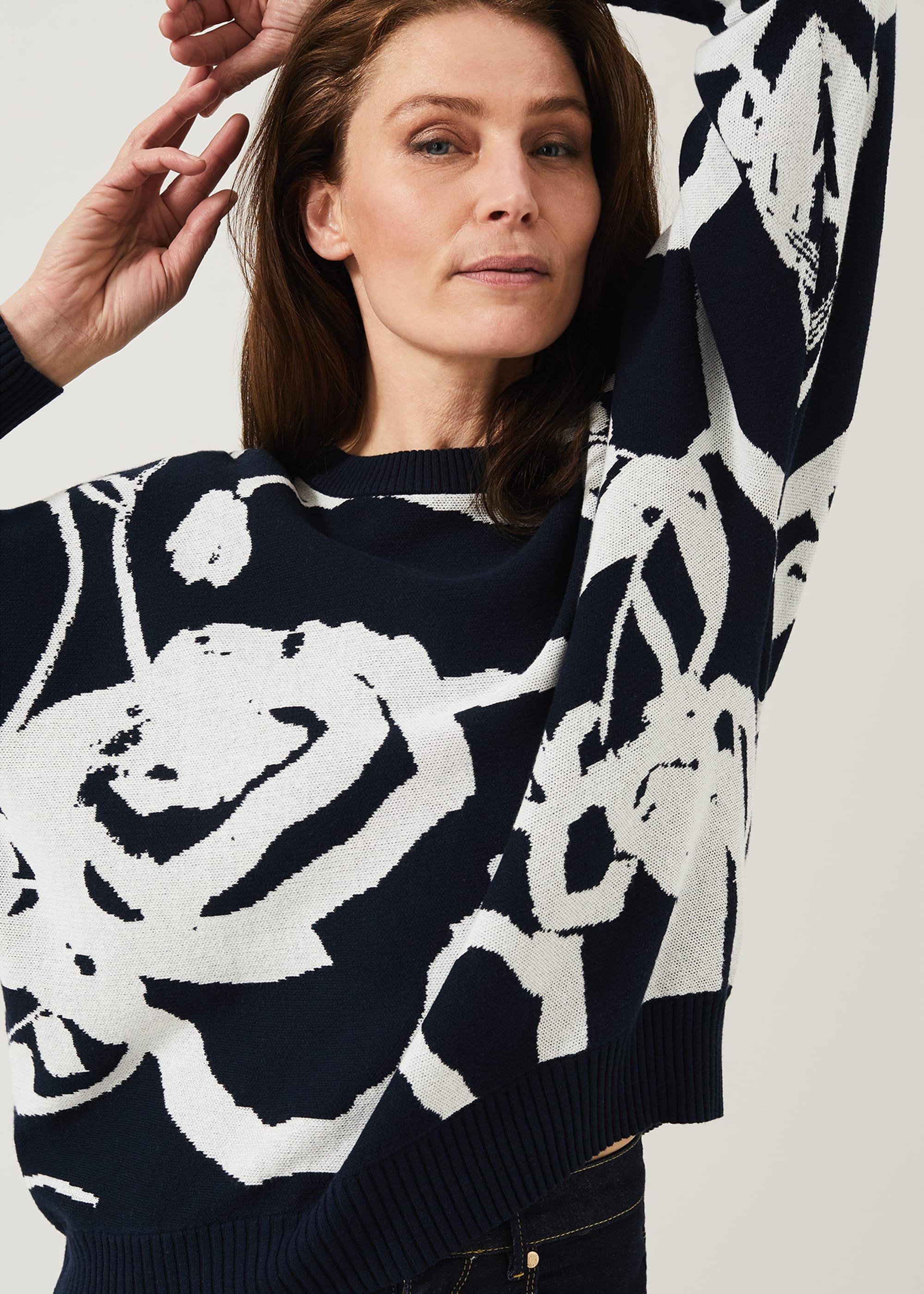 Judie Jacquard Rose Jumper