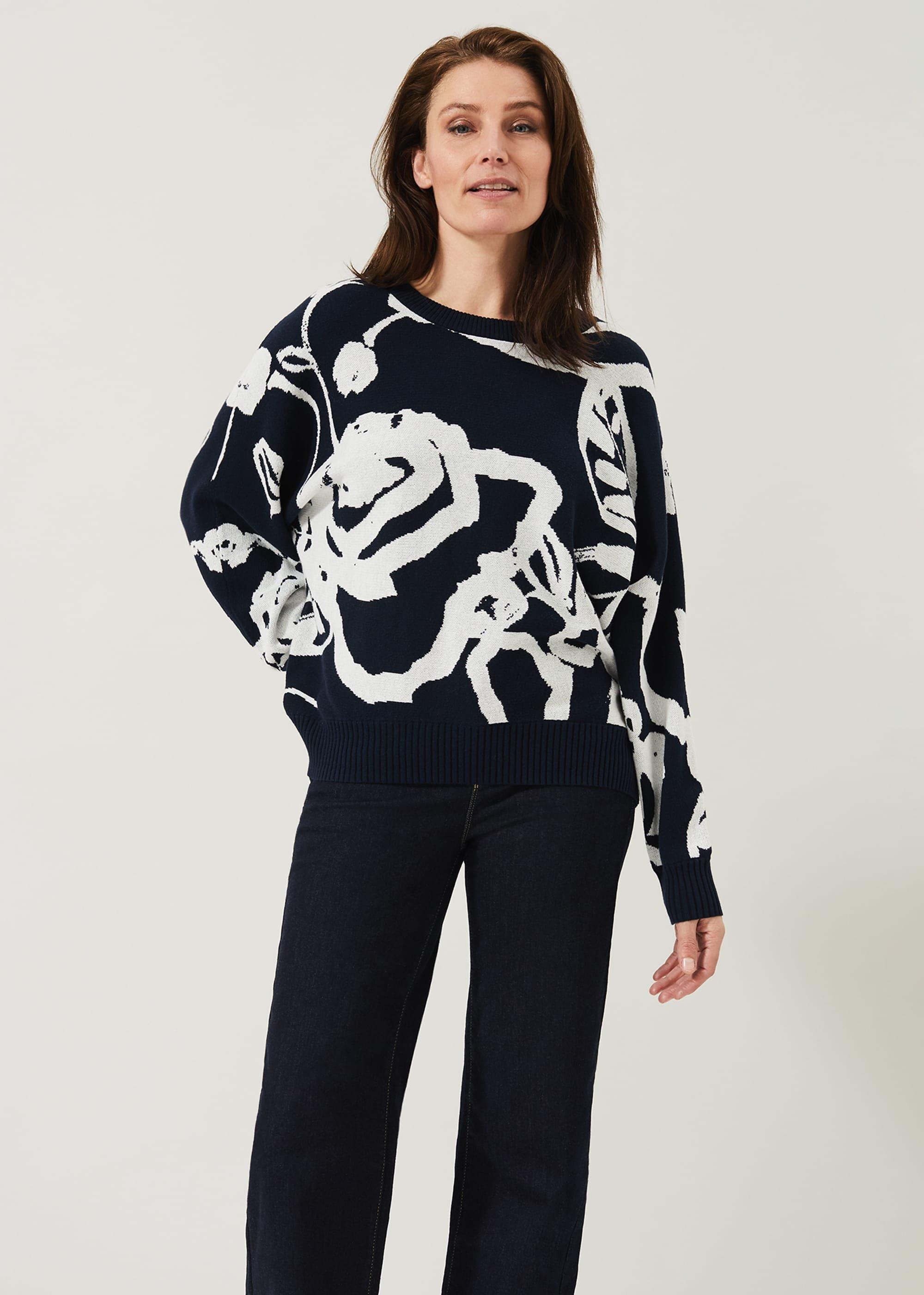 Judie Jacquard Rose Jumper