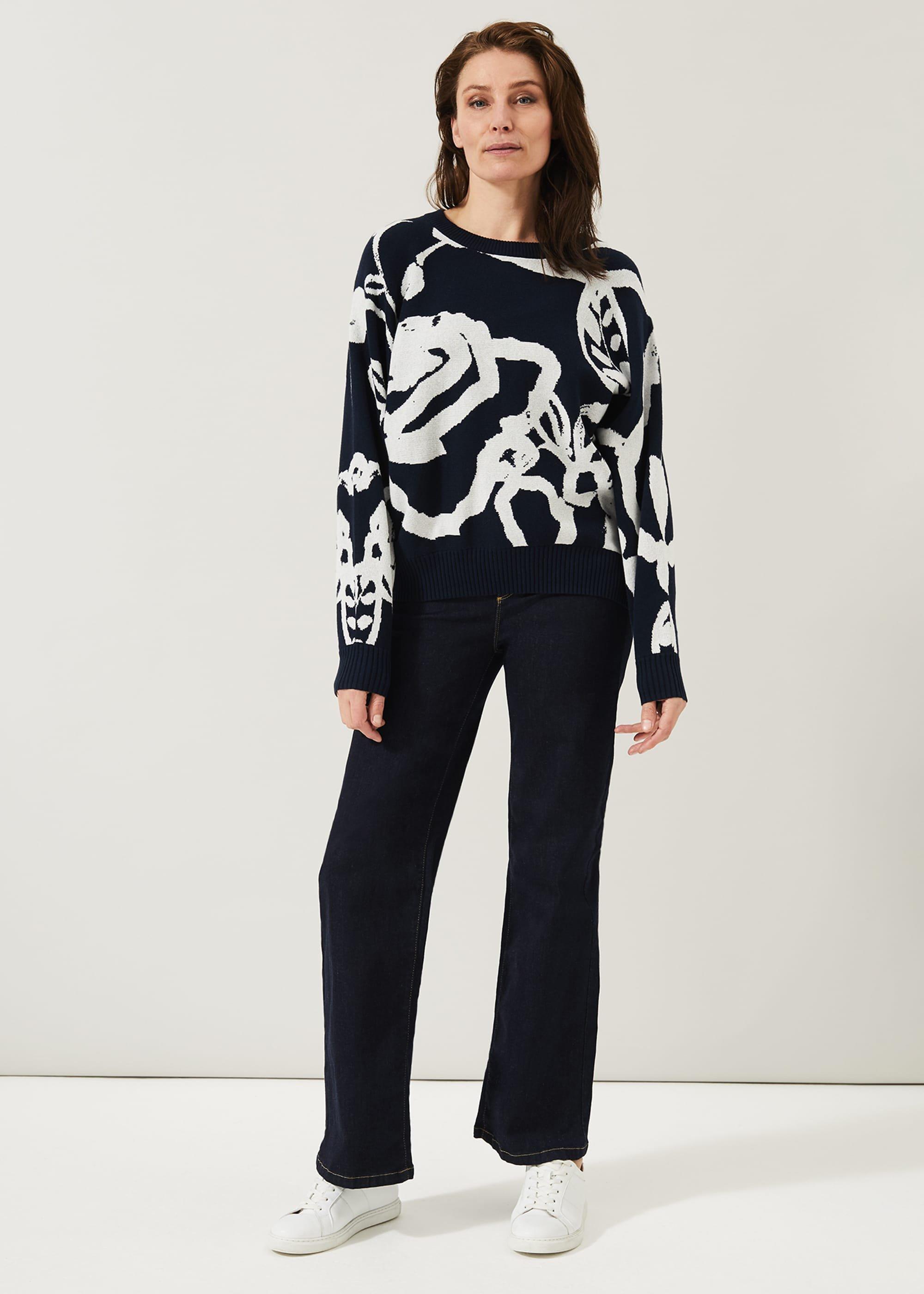 Judie Jacquard Rose Jumper