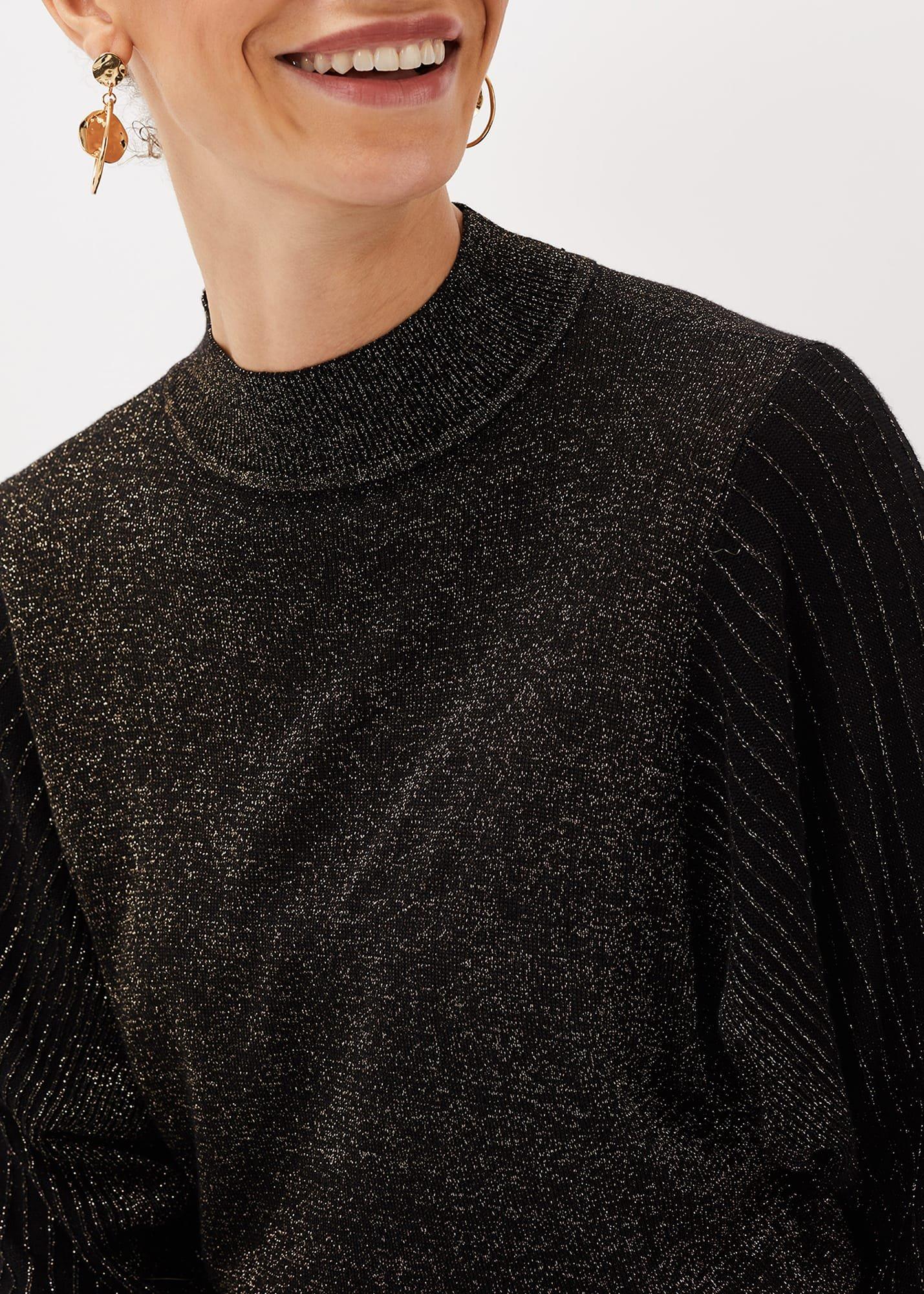 Gigi Batwing Sleeve Sparkle Knit Top