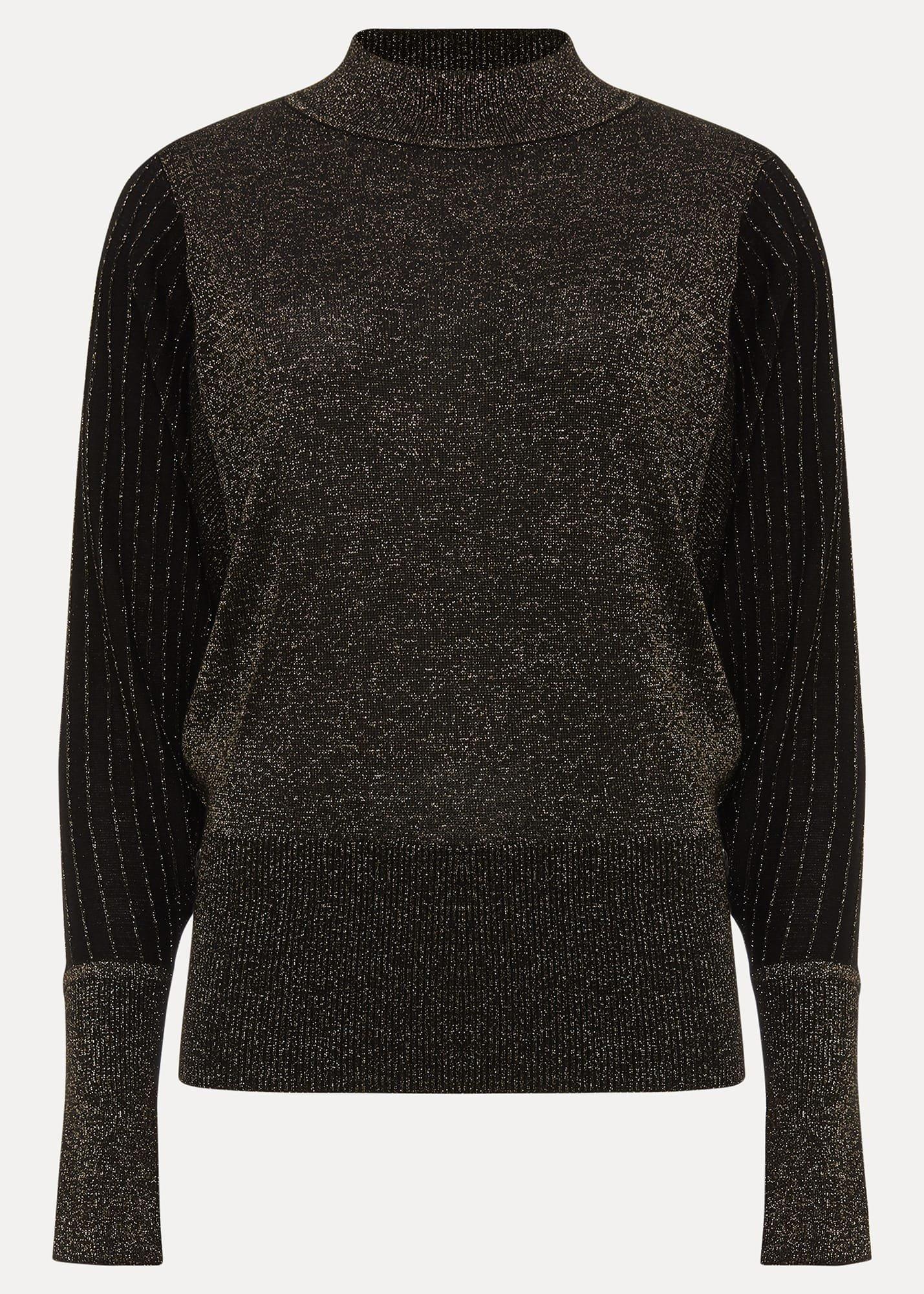 Gigi Batwing Sleeve Sparkle Knit Top