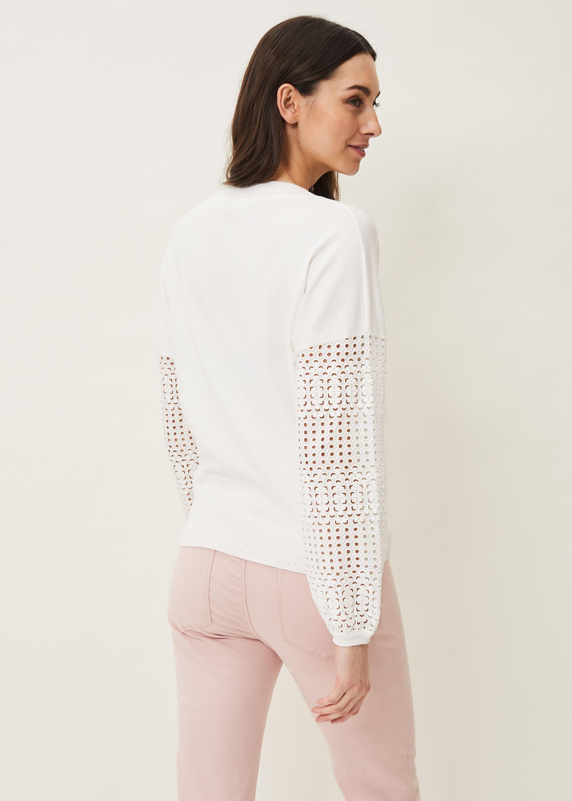 Lise White Broderie Top