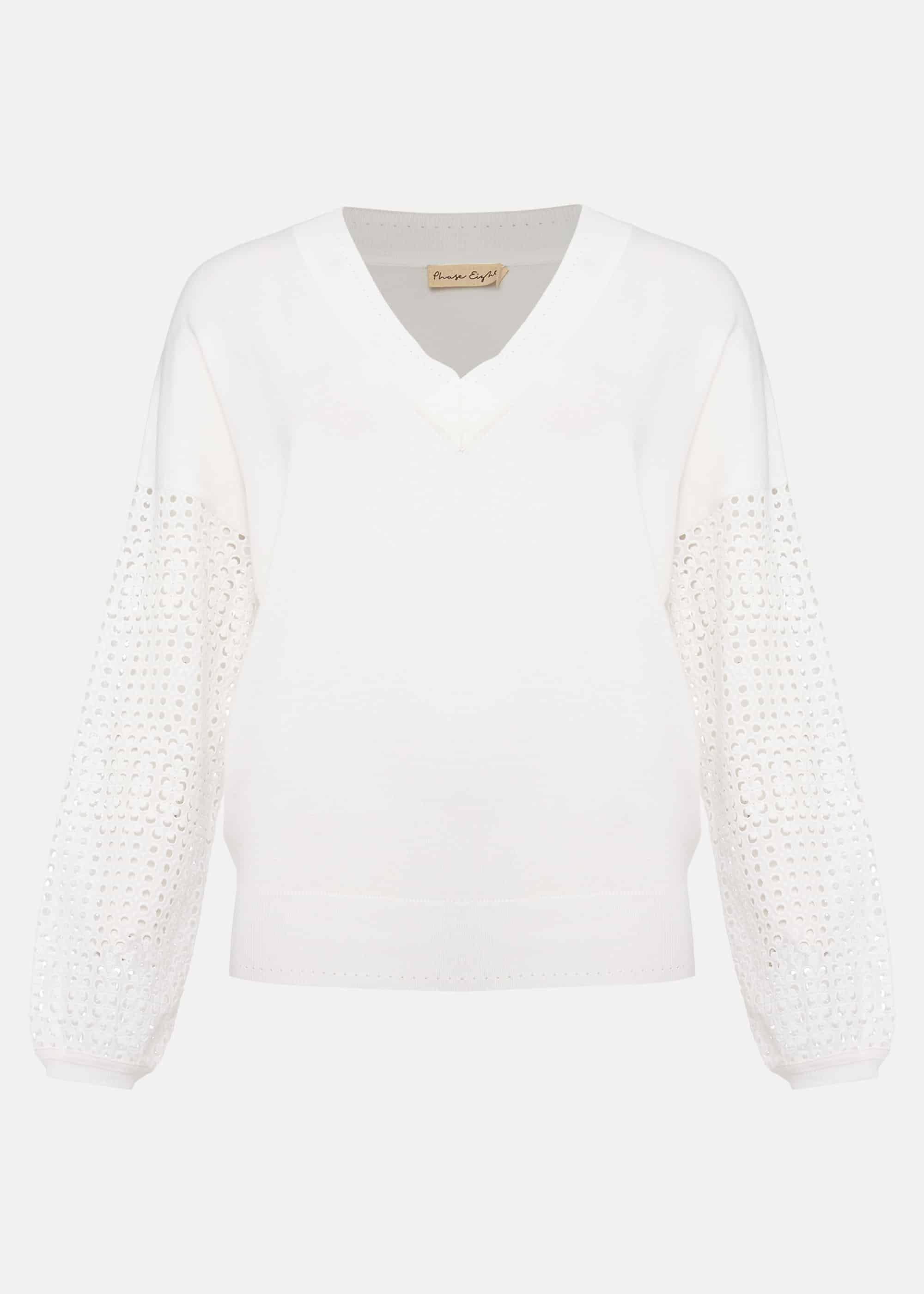 Lise White Broderie Top