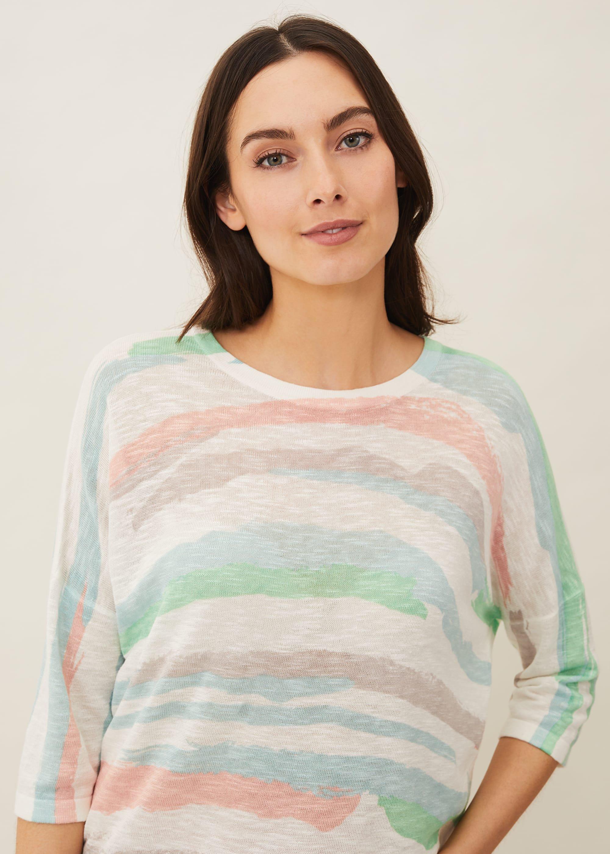 Hexa Stripe Linen Jumper