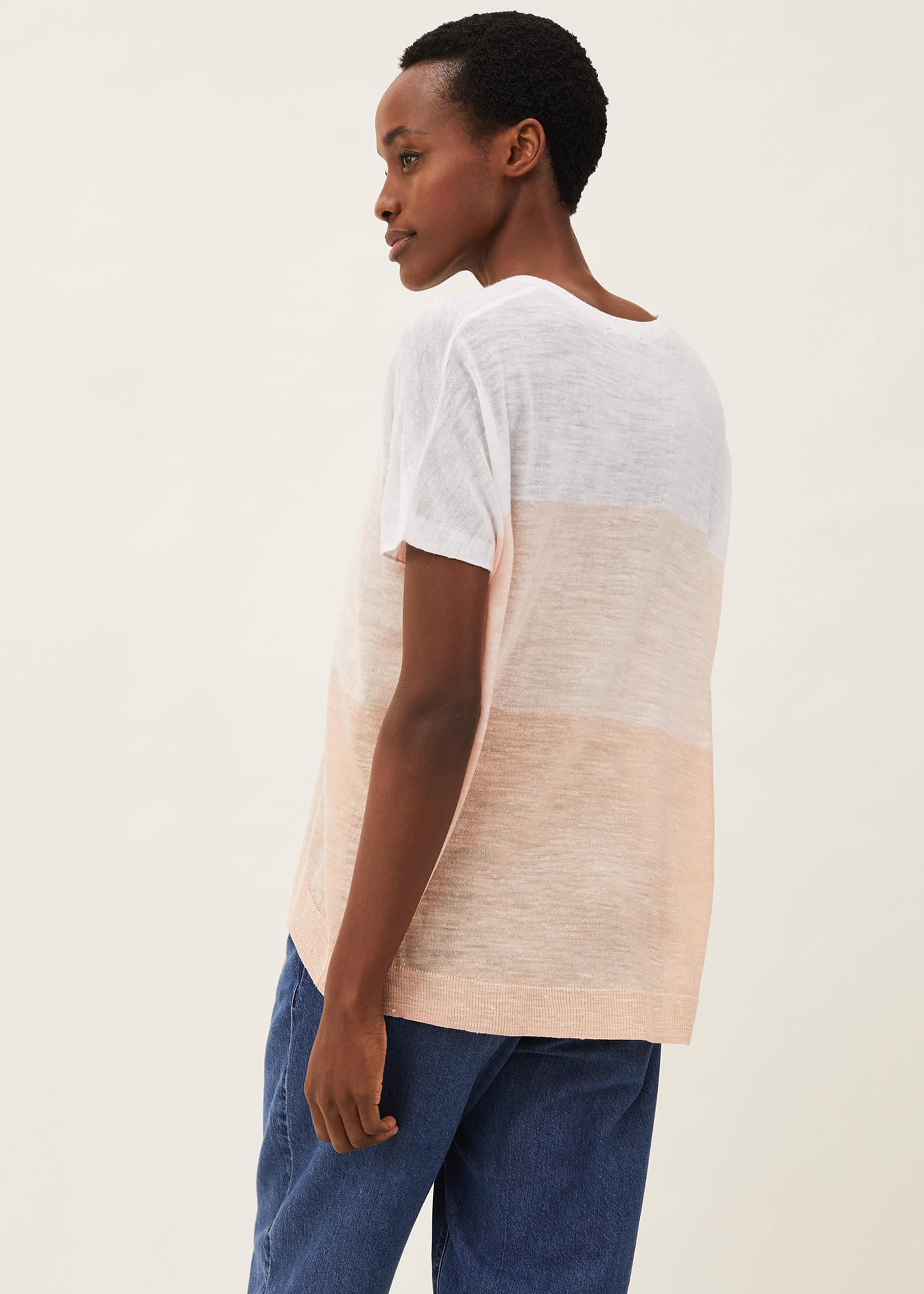 Simonea Colourblock Linen Top