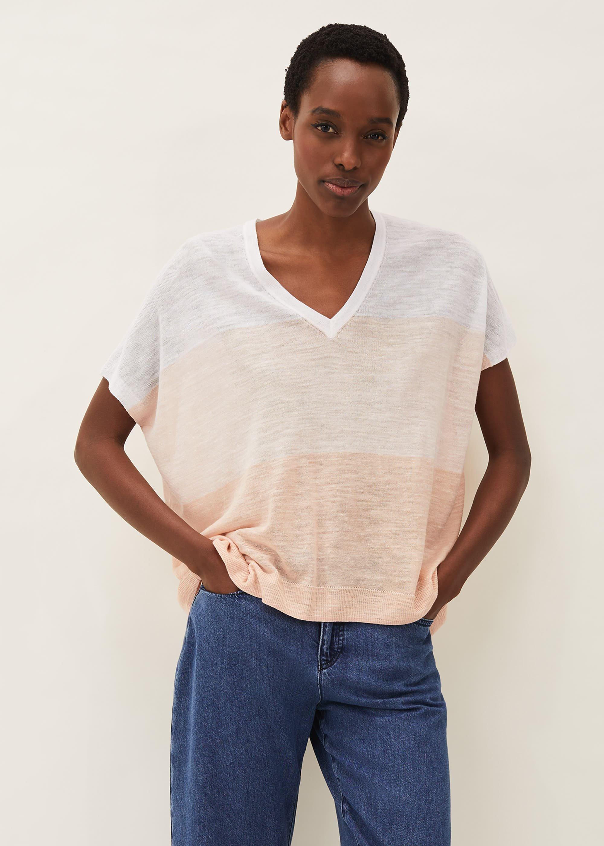 Simonea Colourblock Linen Top
