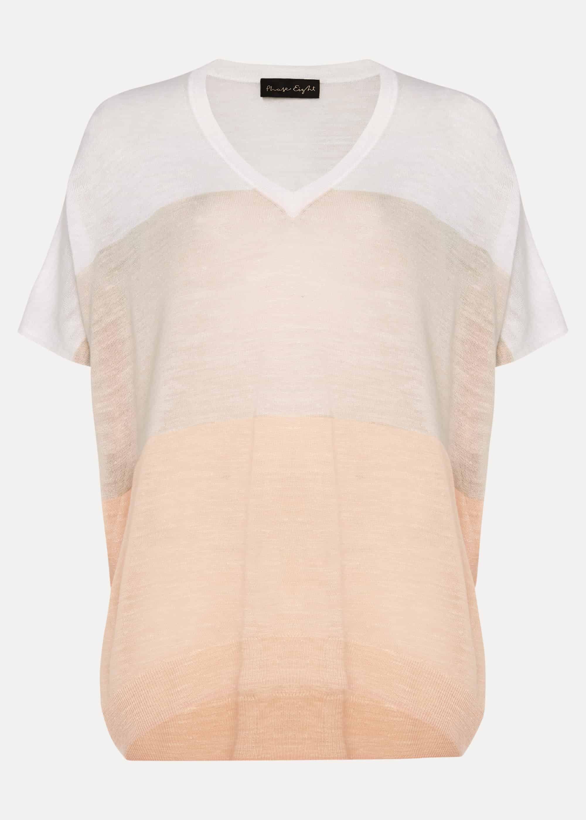 Simonea Colourblock Linen Top