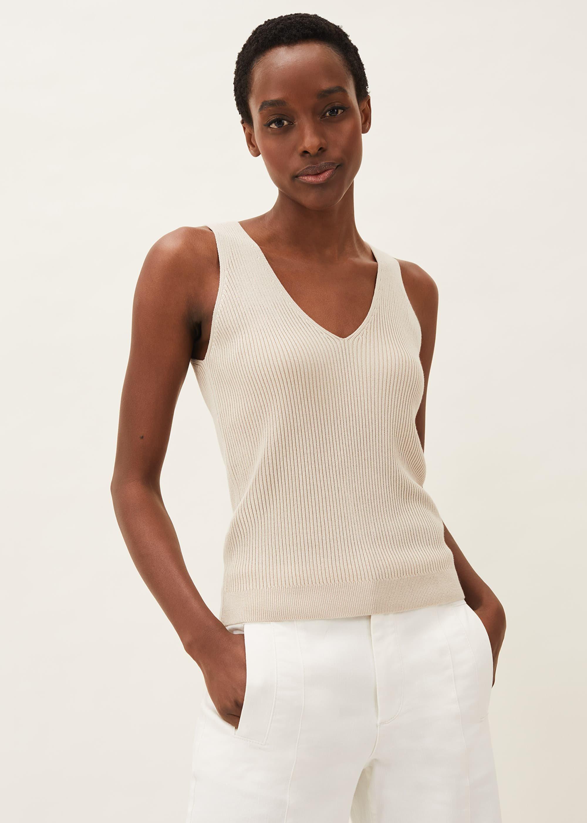 Caryl Ribbed Vest Top