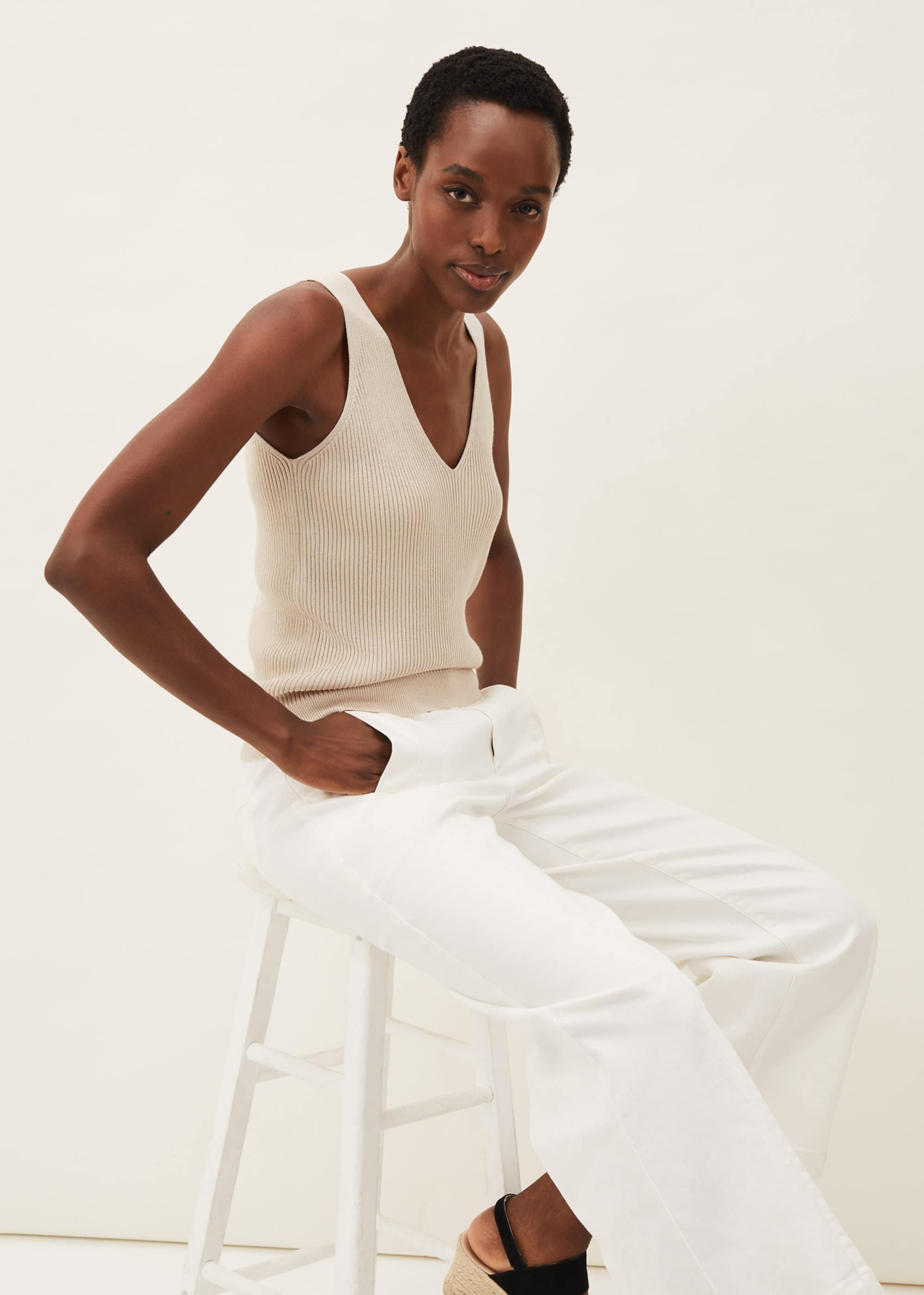 Caryl Ribbed Vest Top