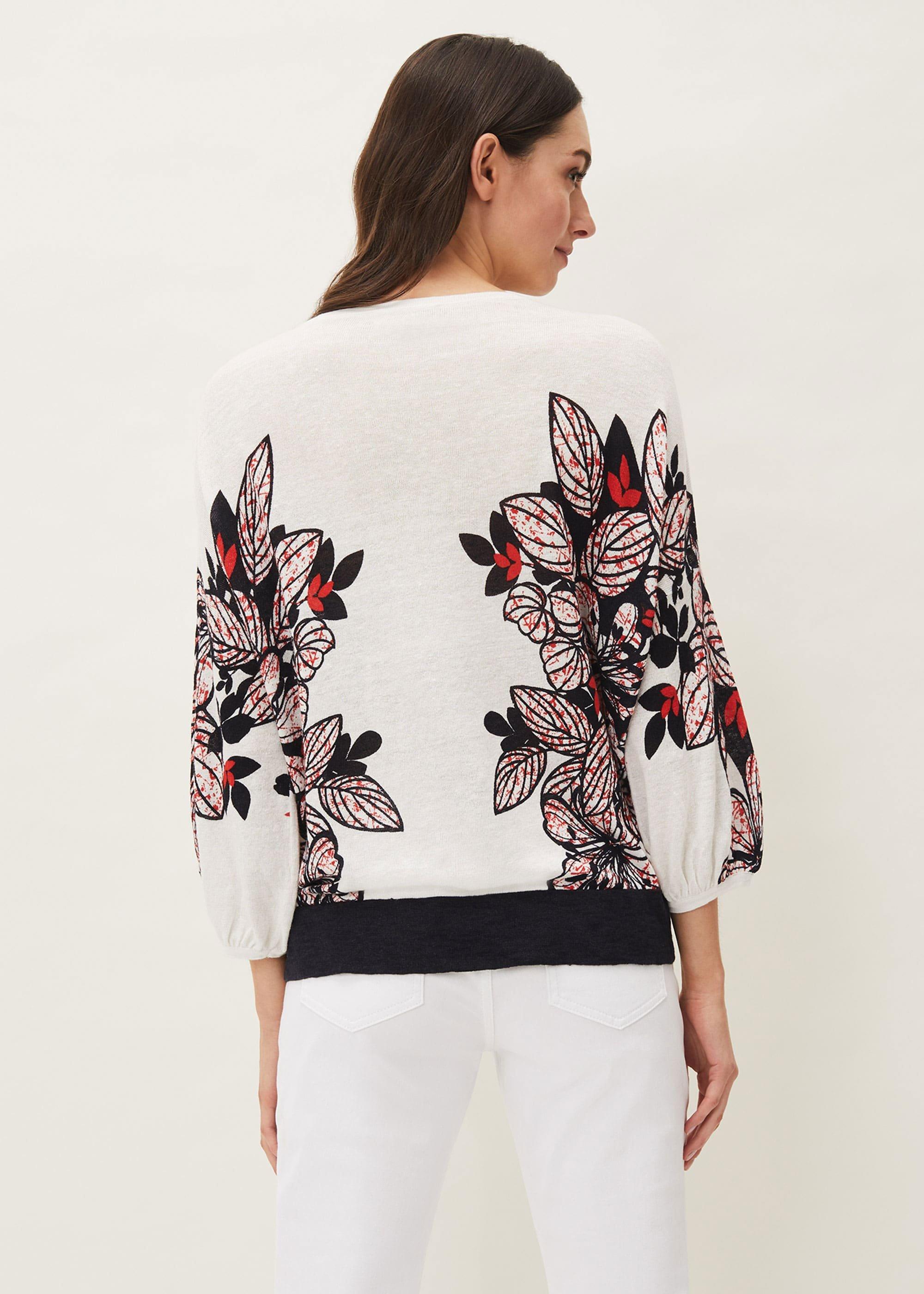 Pearla Tie Front Linen Blend Jumper