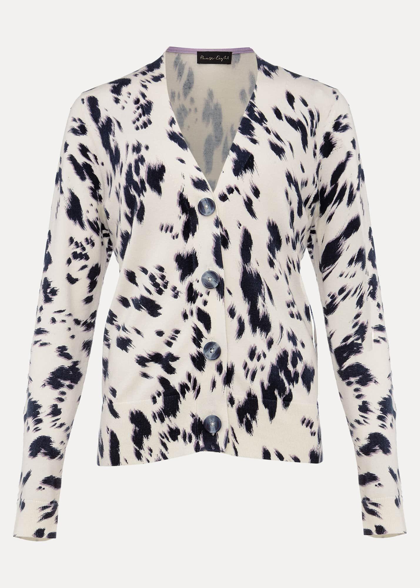 Camille Abstract Print Cardigan | Phase Eight UK