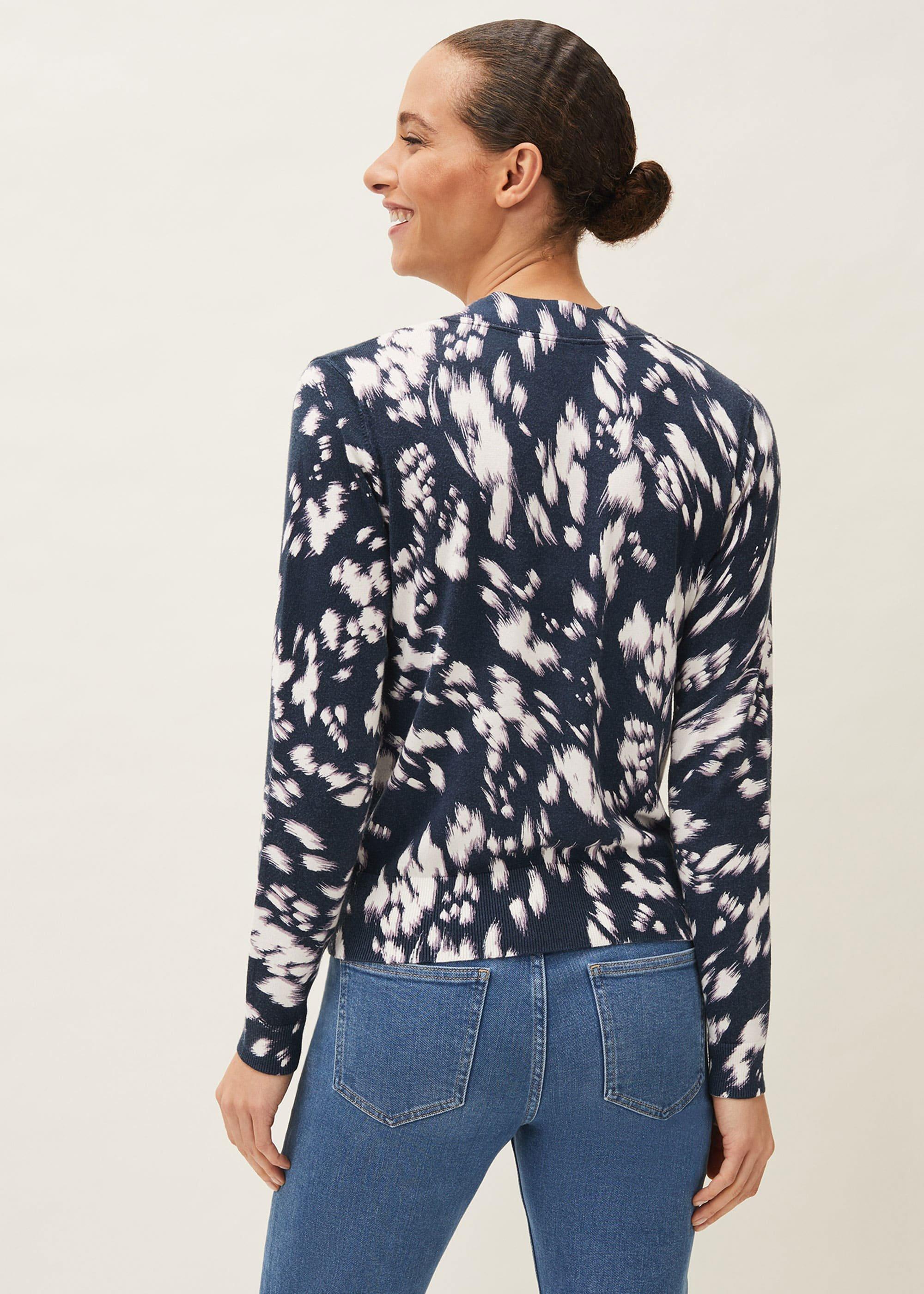 Camille Abstract Print Cardigan