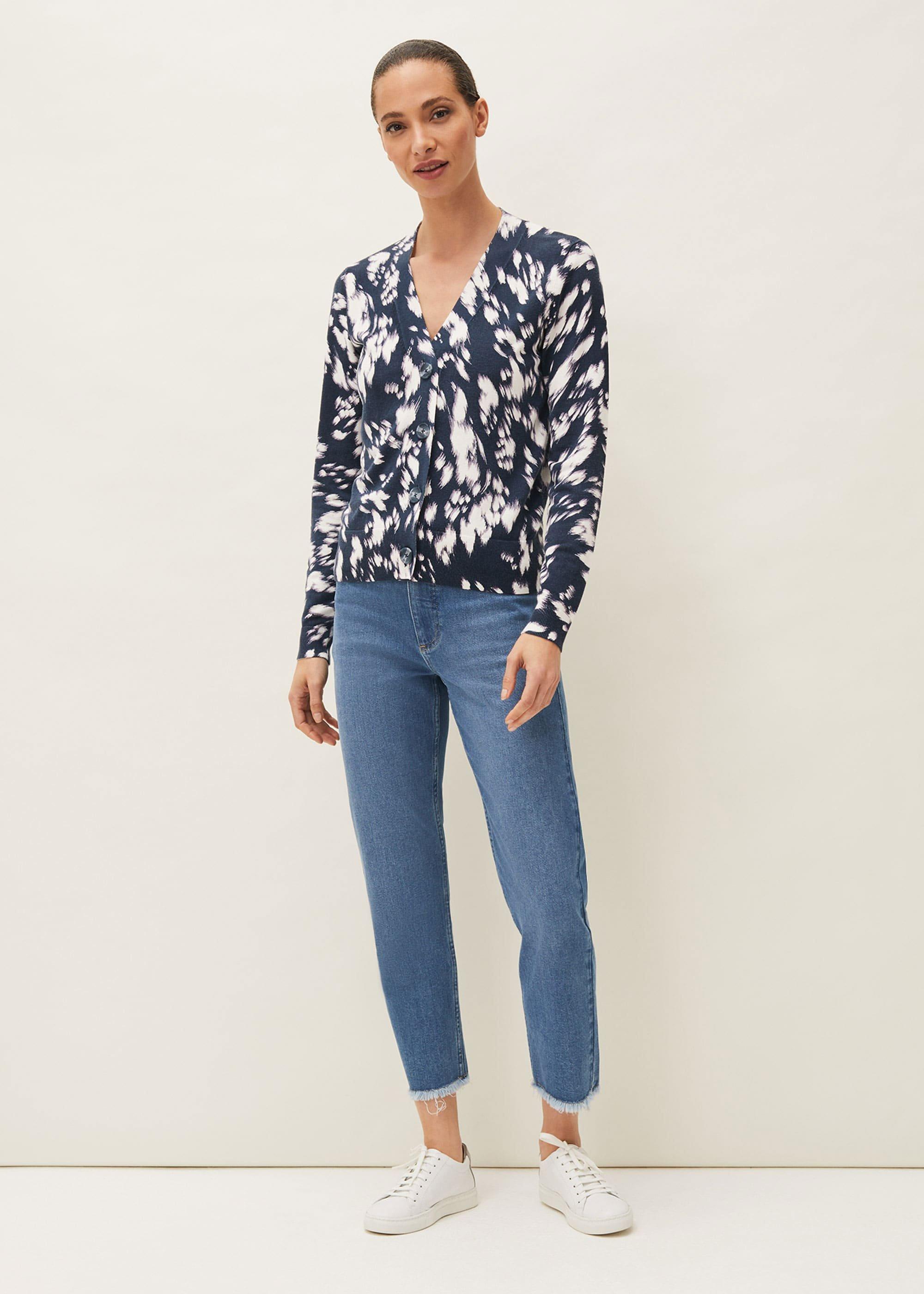 Camille Abstract Print Cardigan