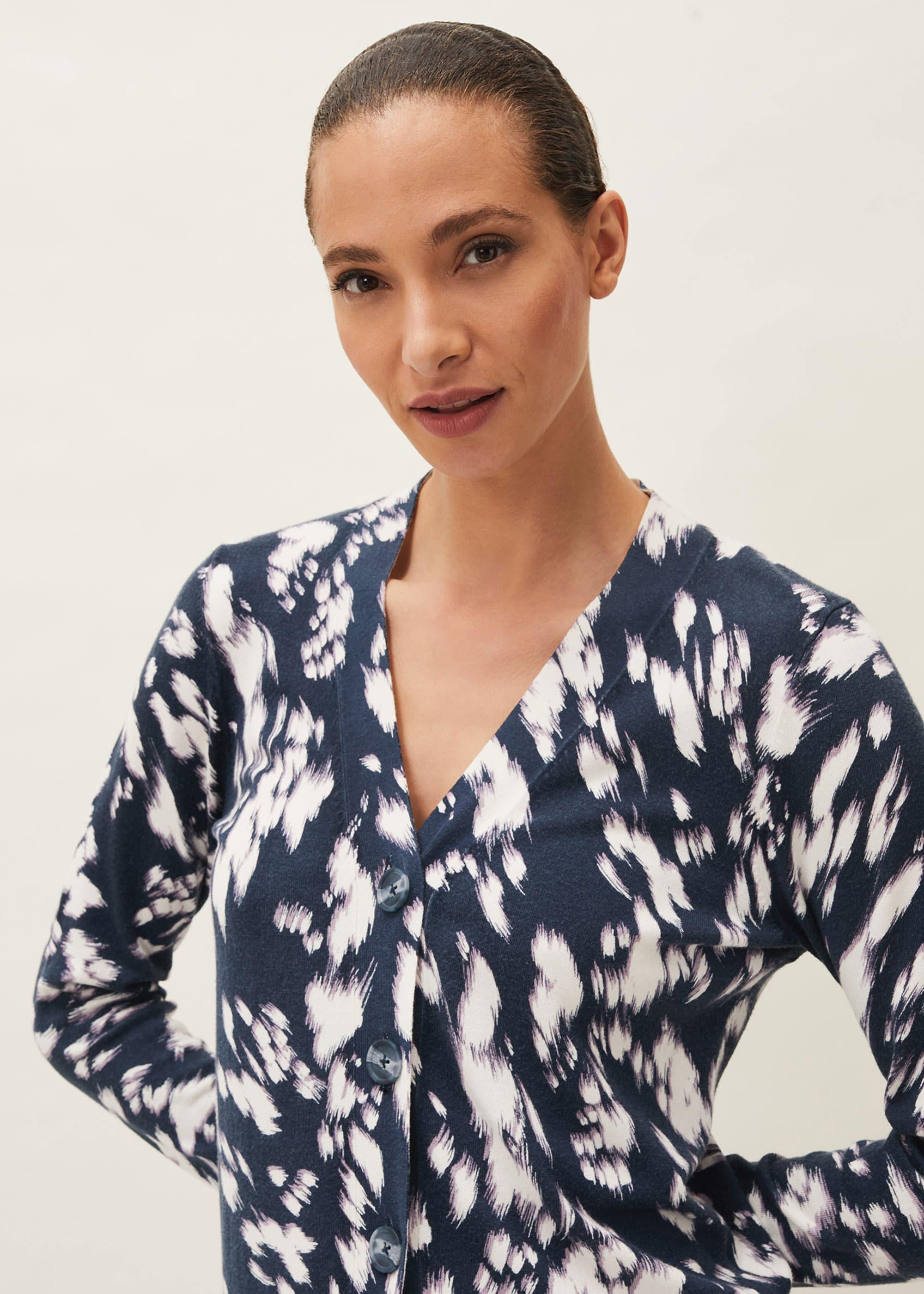Camille Abstract Print Cardigan