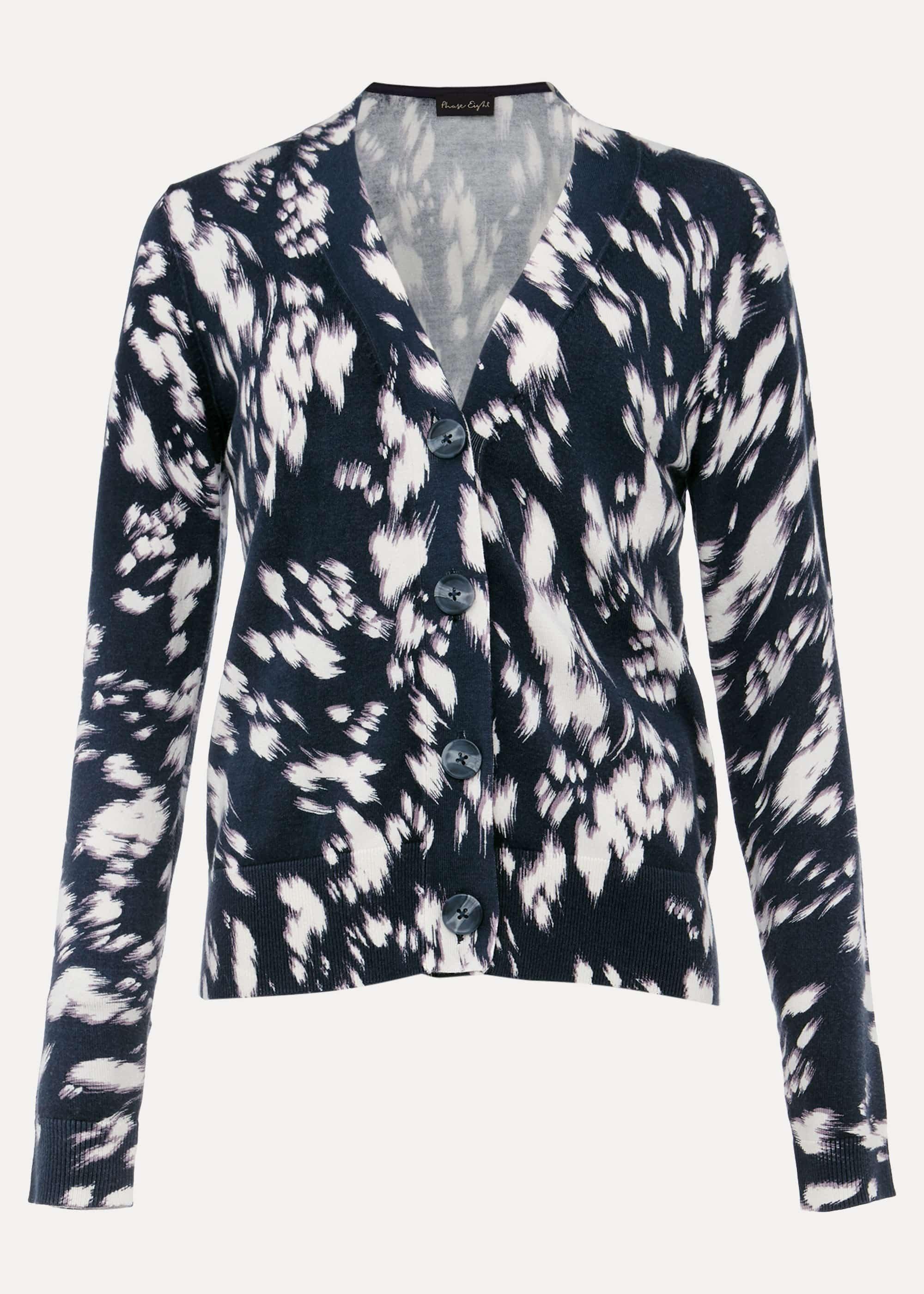 Camille Abstract Print Cardigan