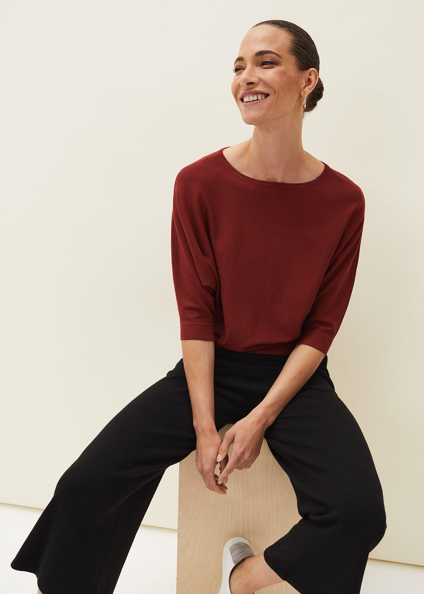 Cristine Batwing Fine Knit Jumper