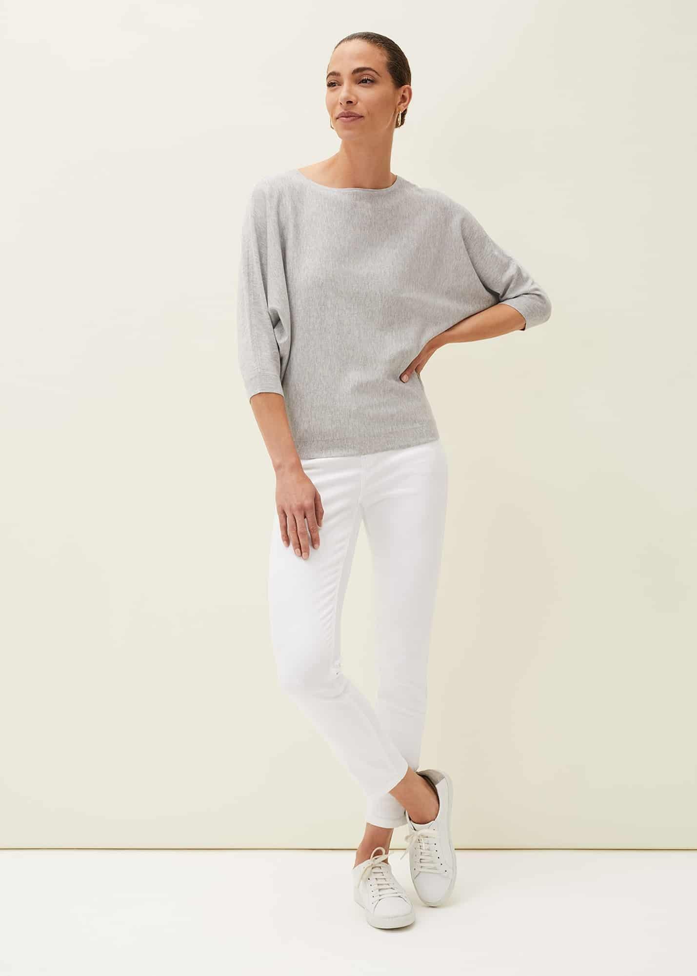 Cristine Batwing Fine Knit Jumper