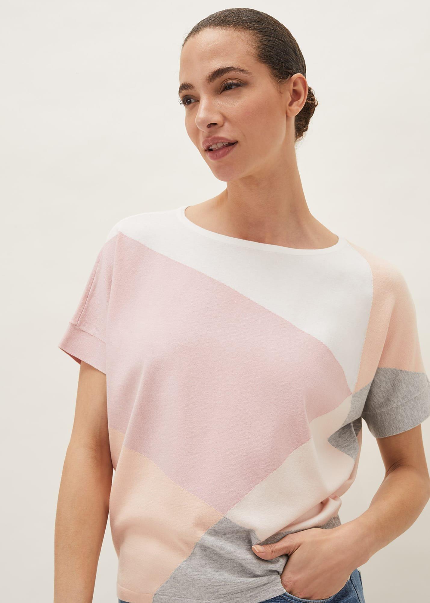 Leana Colourblock Fine Knit Jumper