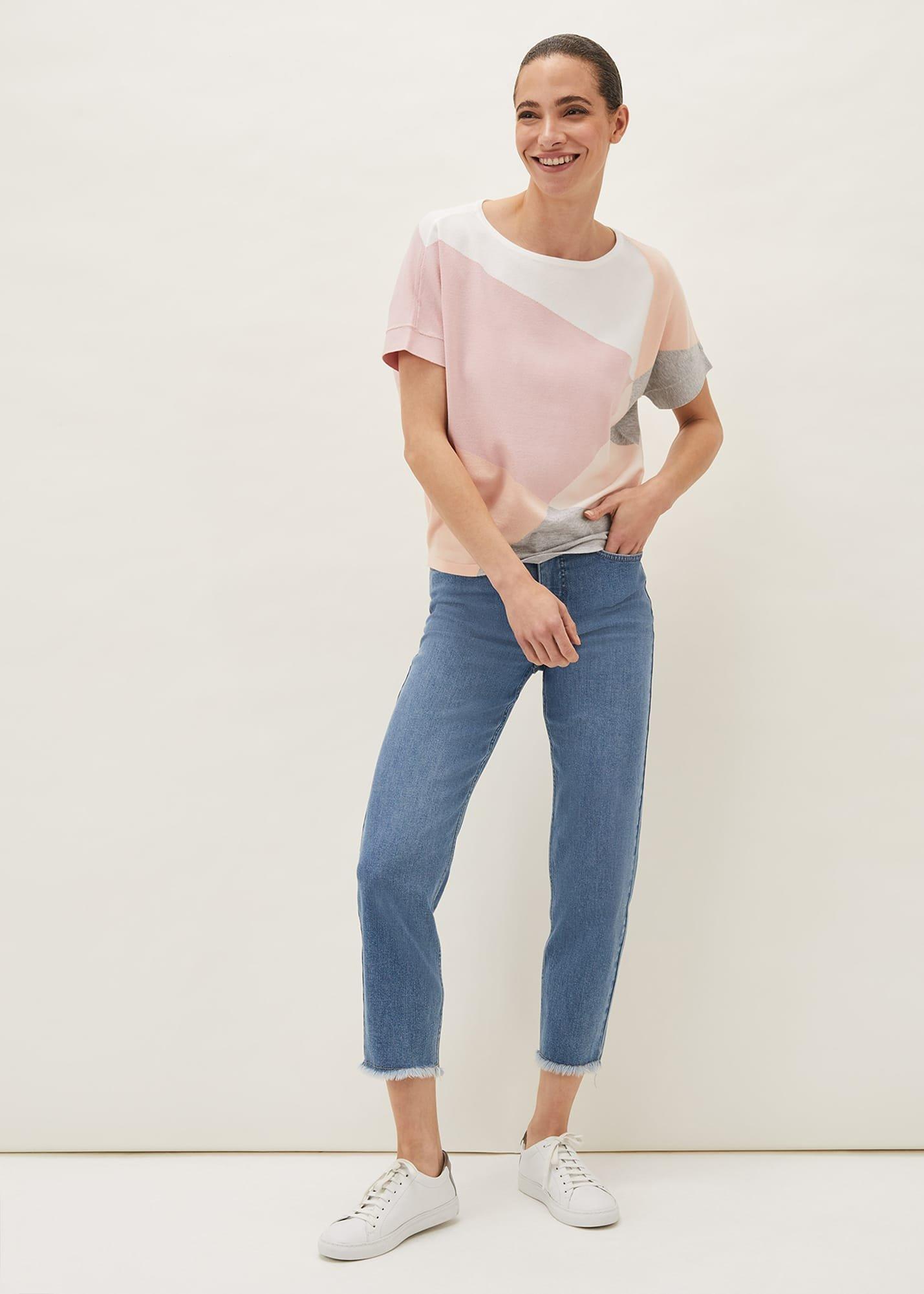 Leana Colourblock Fine Knit Jumper