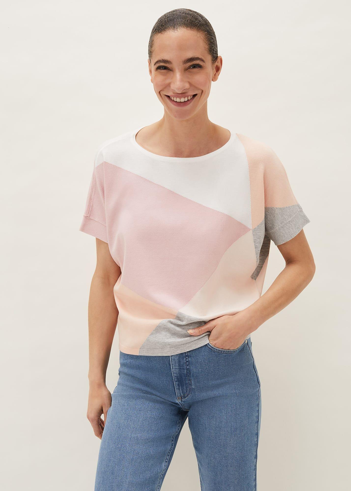 Leana Colourblock Fine Knit Jumper